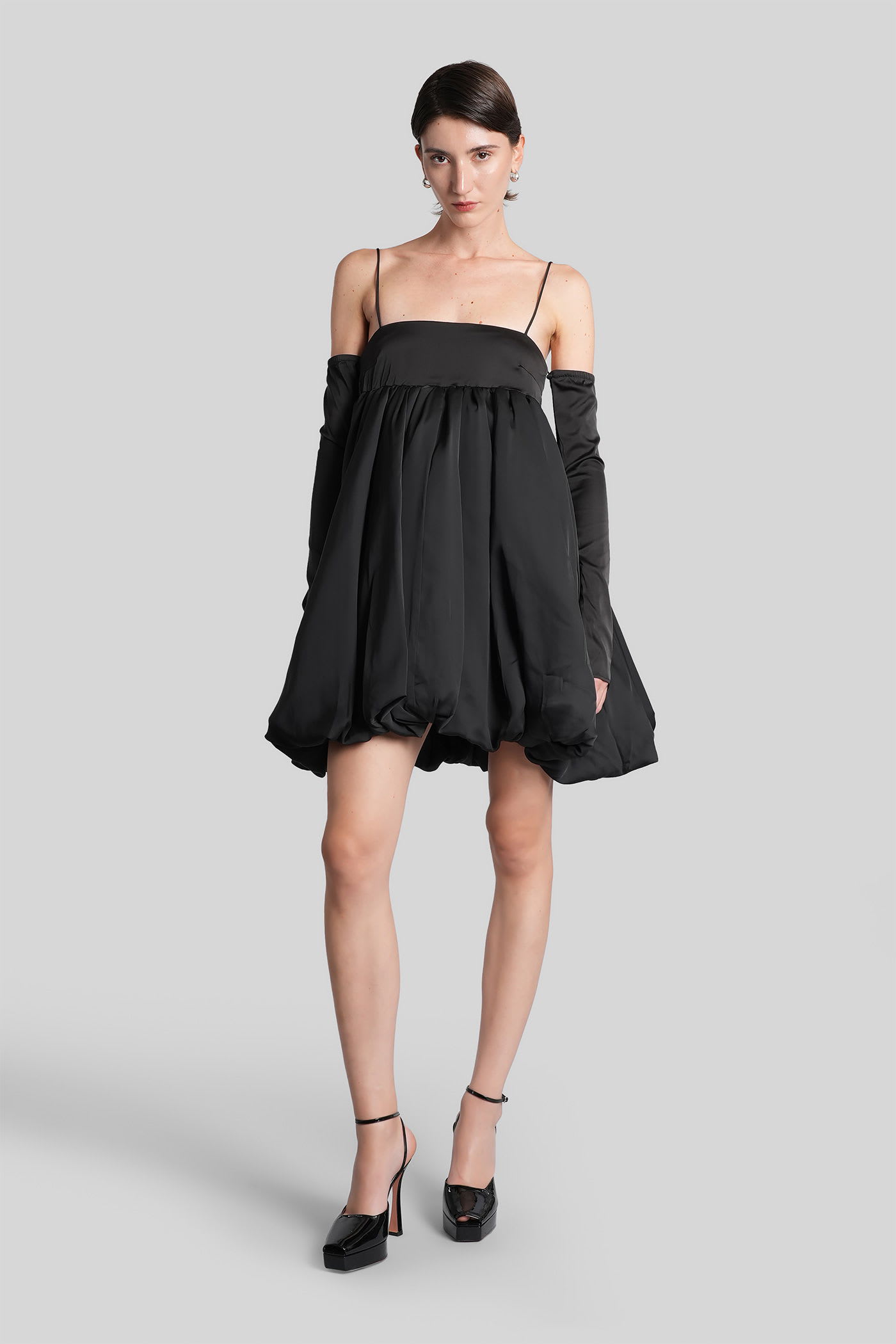 Rotate Birger Christensen Bubble Midi Dress In Black