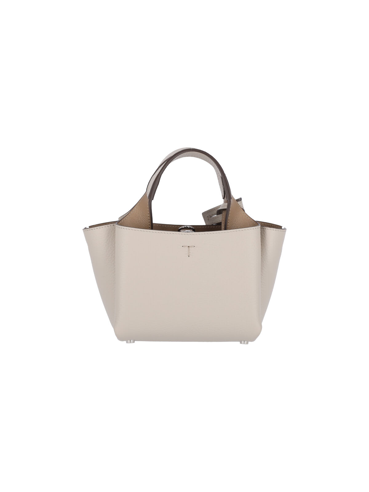 Tod's Shoulder Bag With Detachable Strap And Top Handles In White
