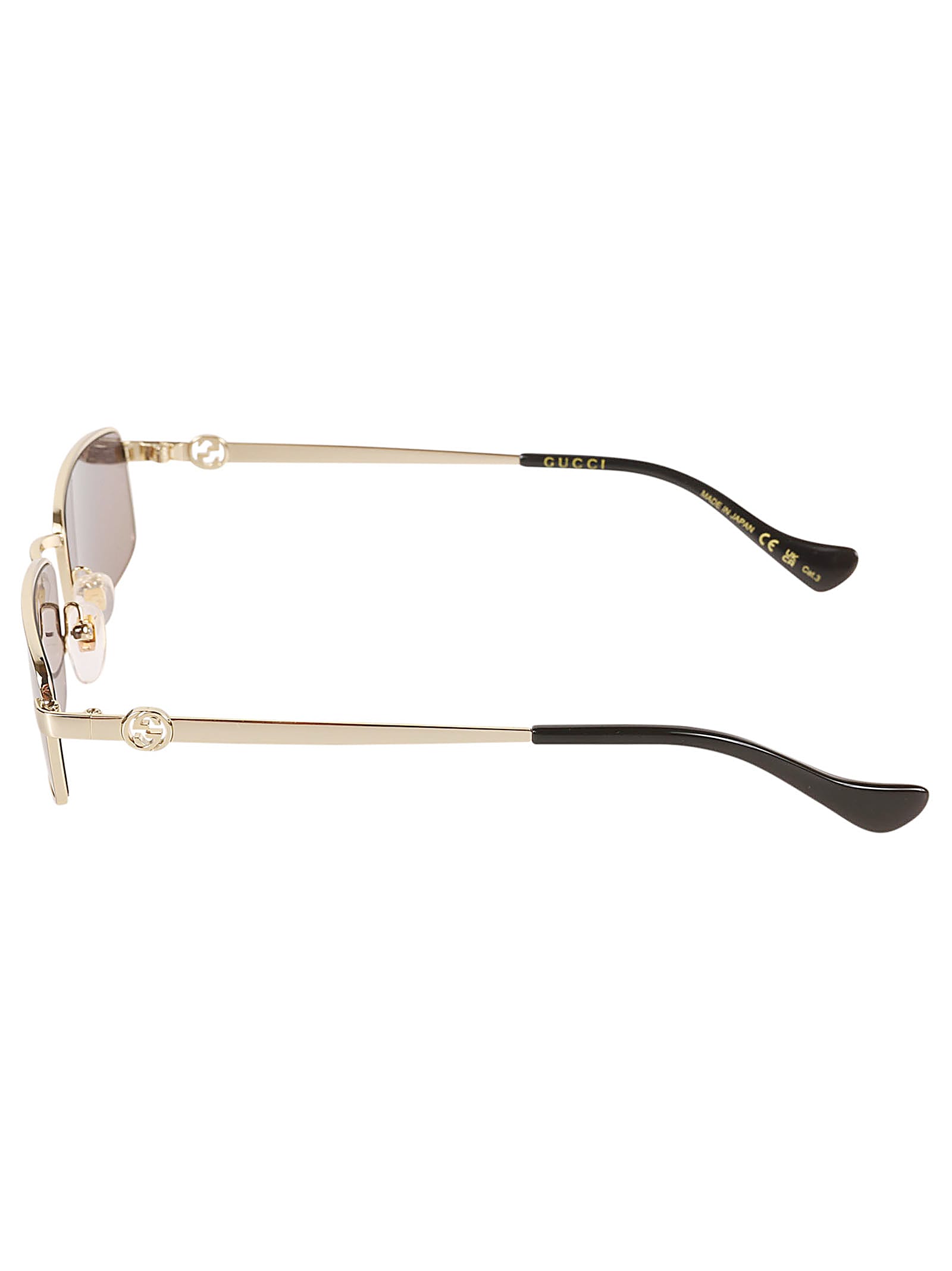 Shop Gucci Gc1600s Sunglasses In Gold