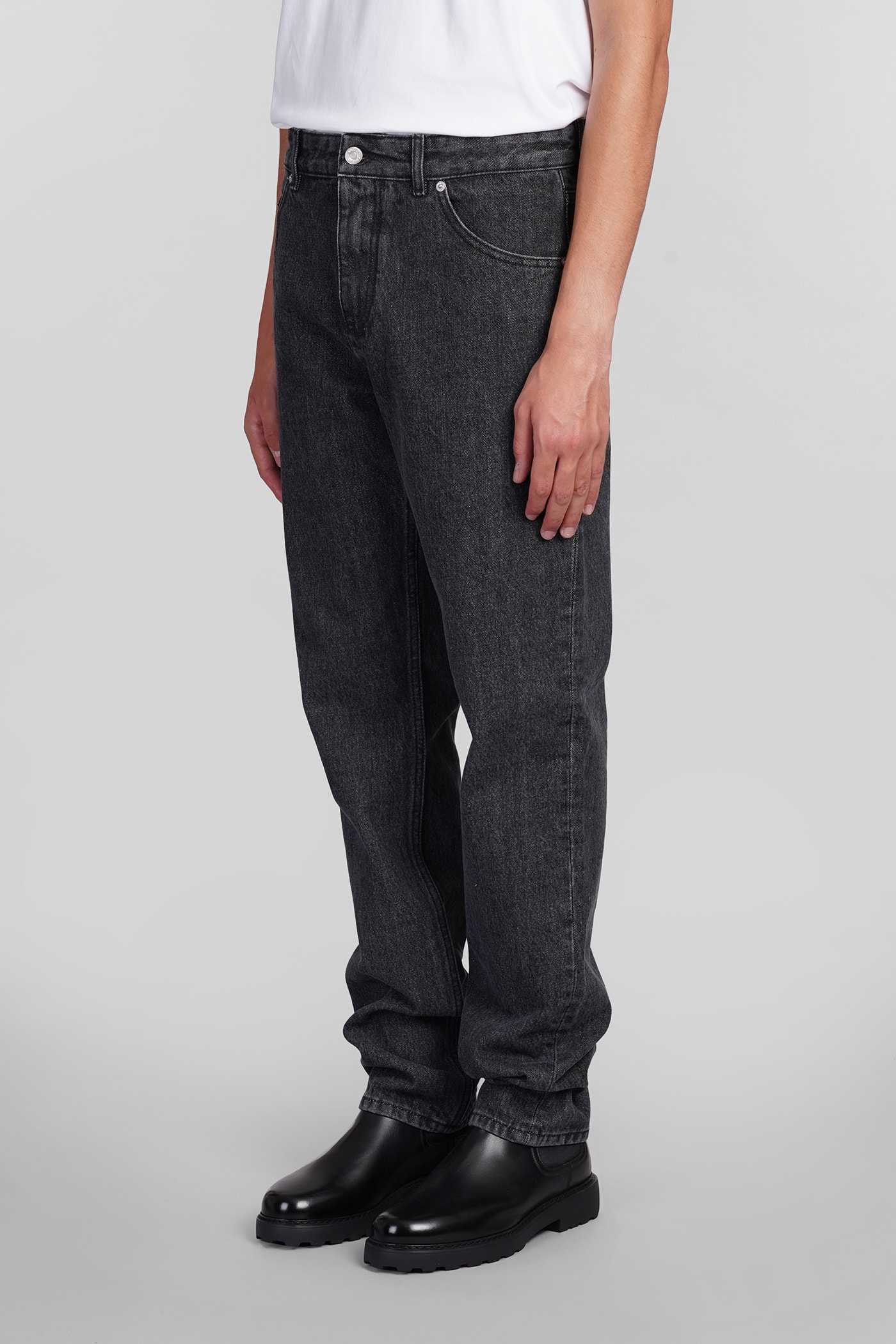 Shop Bally Jeans In Grey Cotton