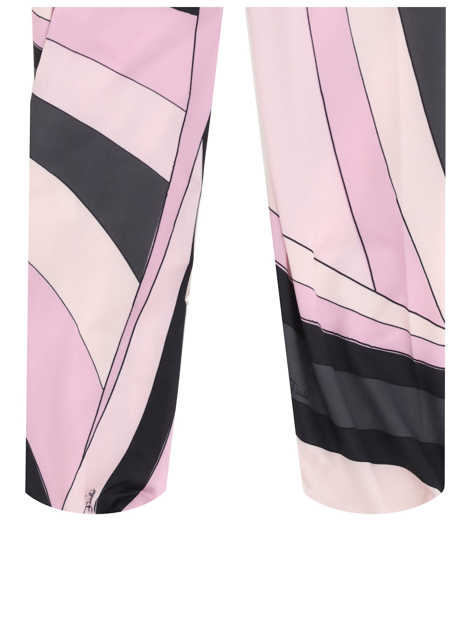 Pucci Sheer Tights With Abstract Print In Pink