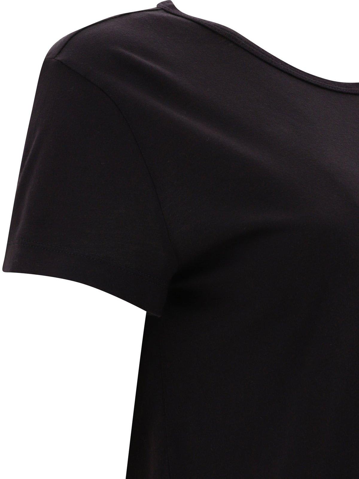 Shop Agolde Drew Short Sleeved T-shirt In Blk Black
