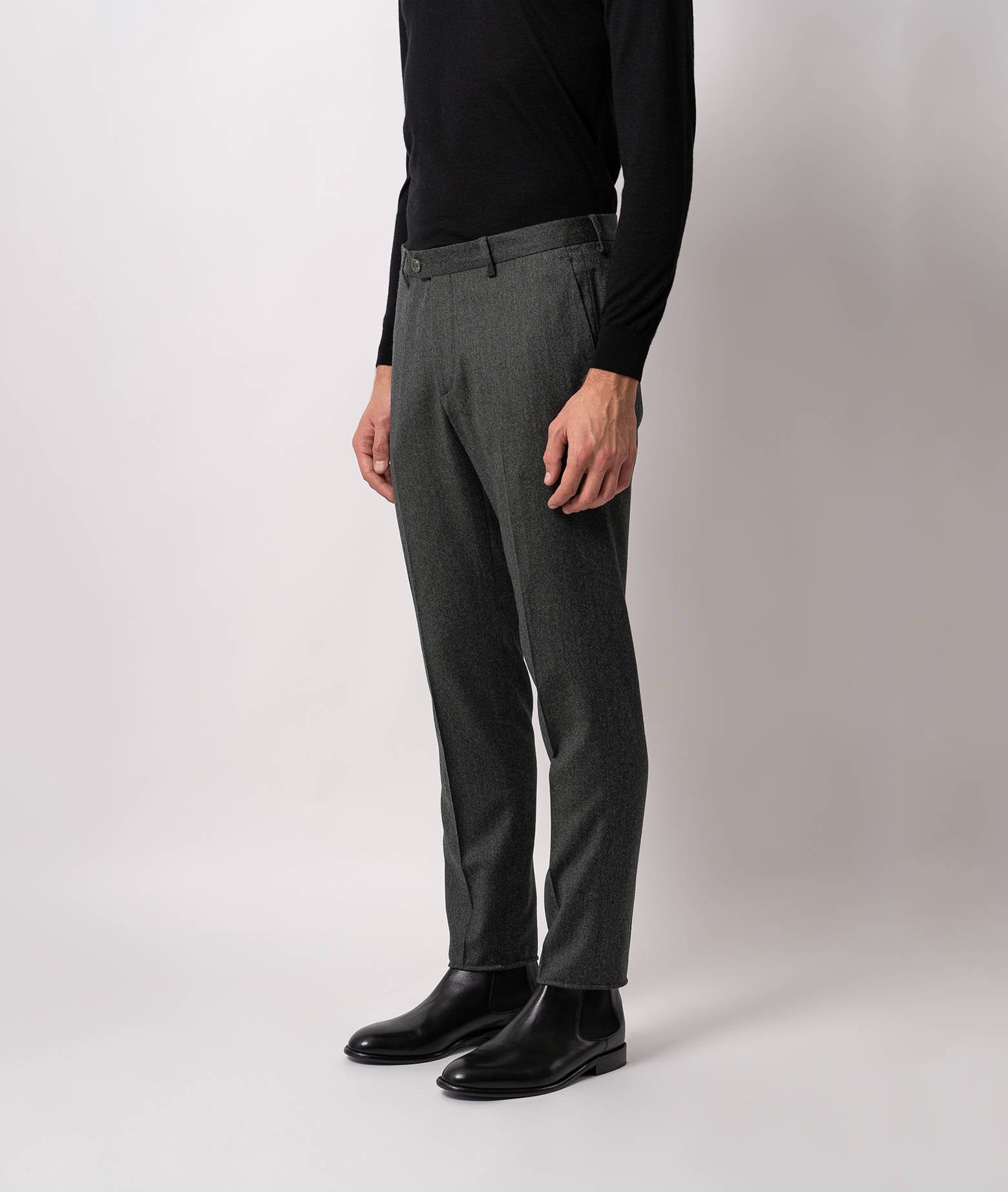 Larusmiani Velvet Trousers Howard Pants In Green