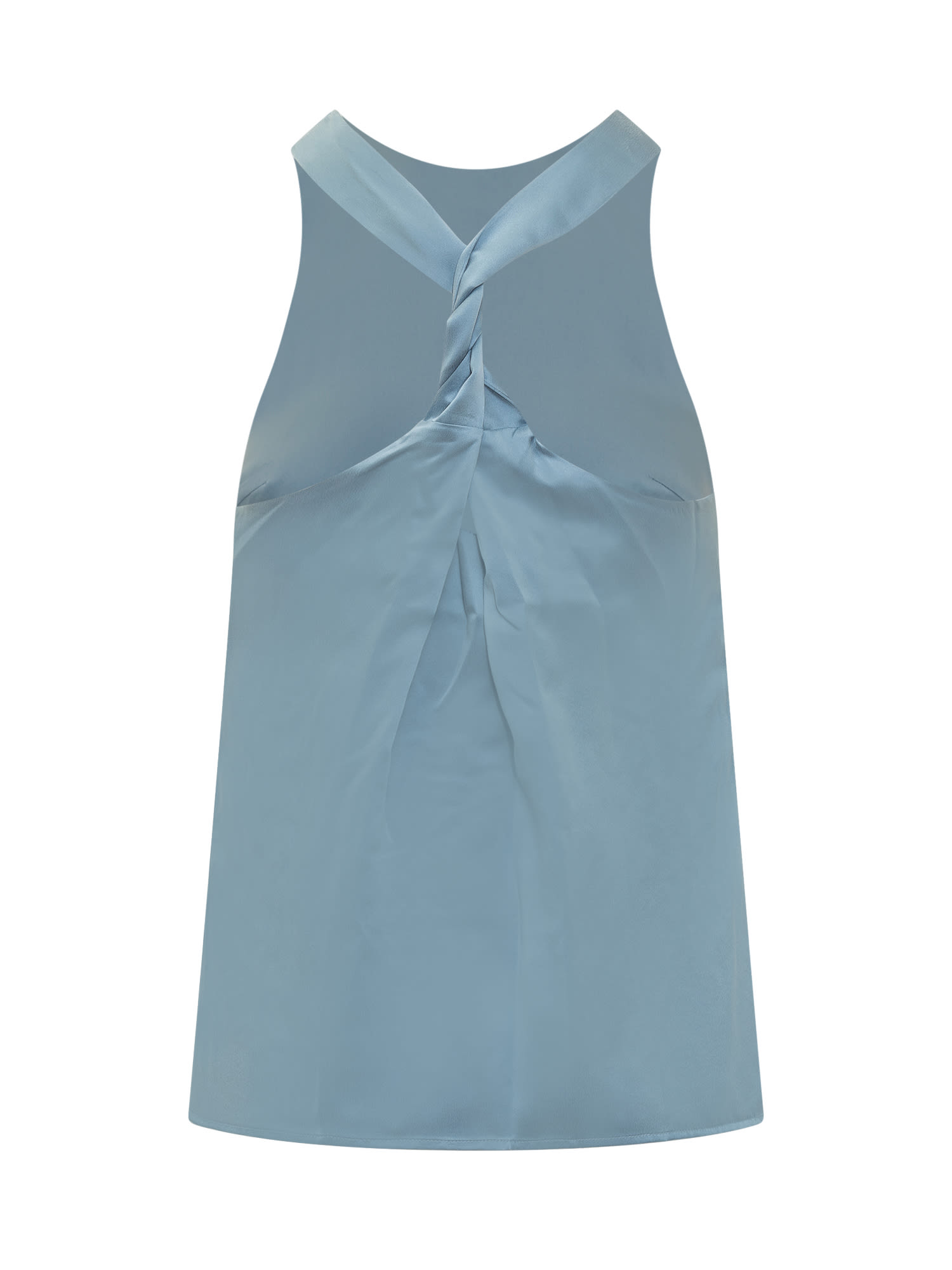 Shop Loulou Studio Silk Tank Top In Blue