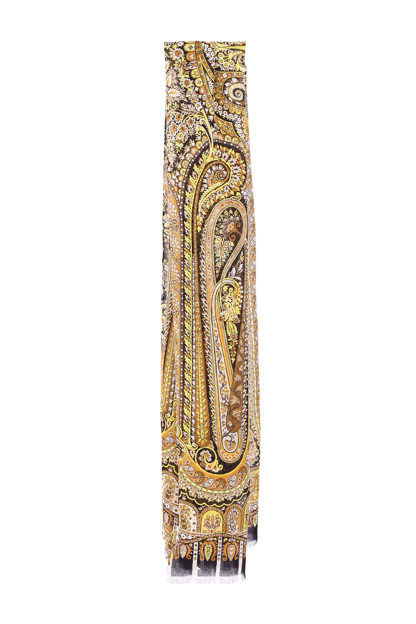 Etro Scarf Made Of Silk Georgette Enriched In Fantasia