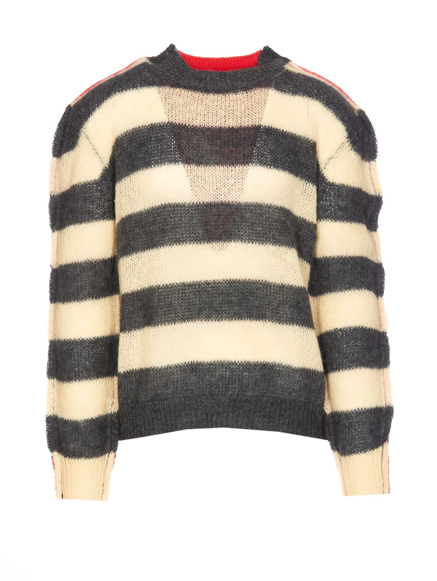Shop Marni Striped Sweater In Multicolour