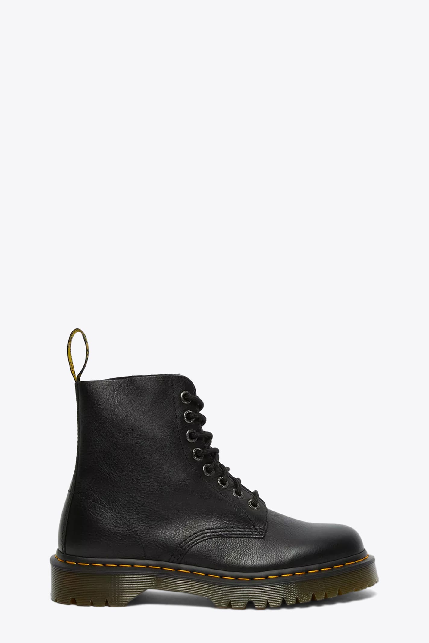 1460 Pascal Bex Black grainy leather lace-up ankle boots with platform sole - 1460 Pascal Bex