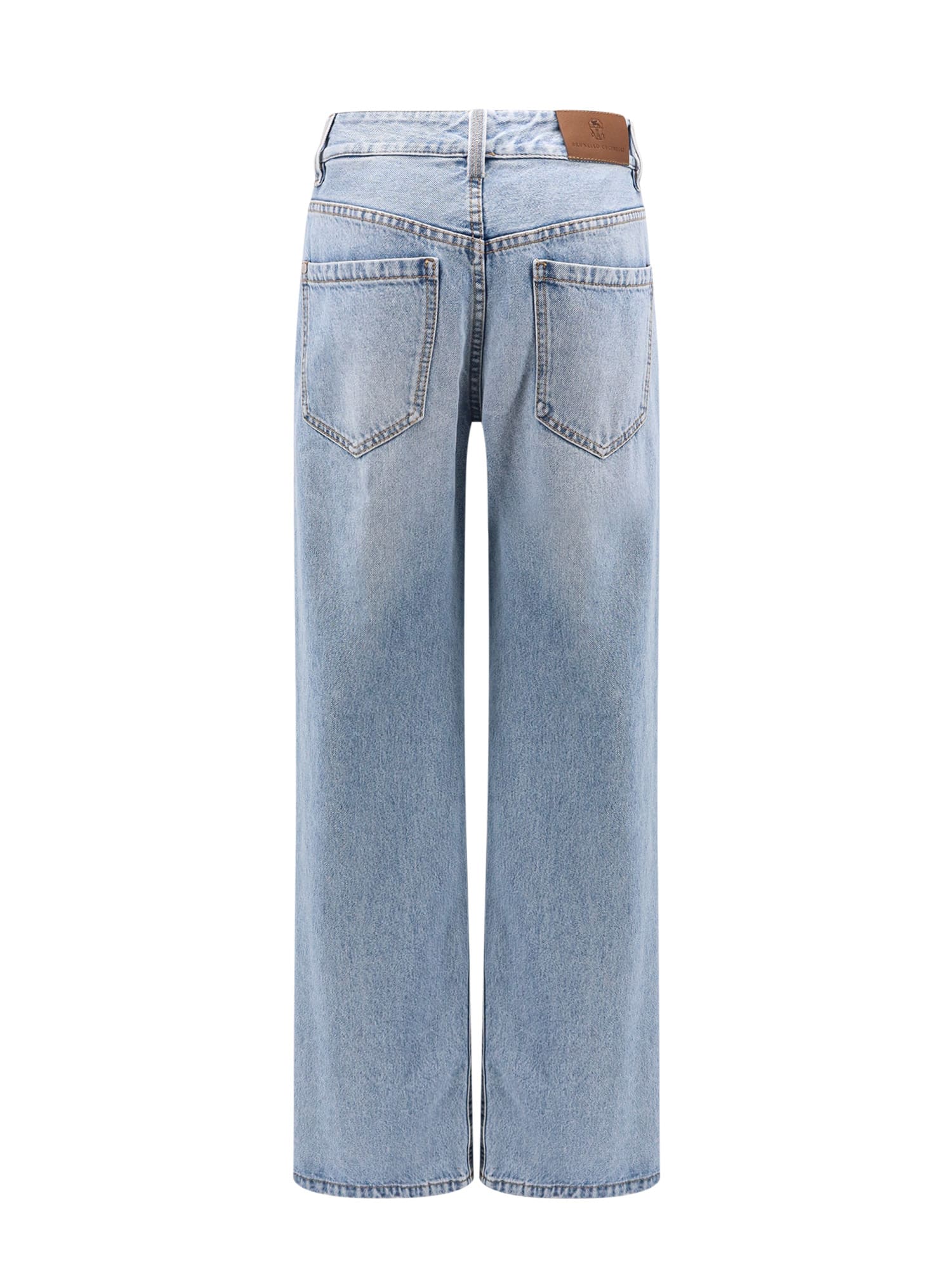 Brunello Cucinelli Contemporary Loose Full Lenght Jeans In Blue