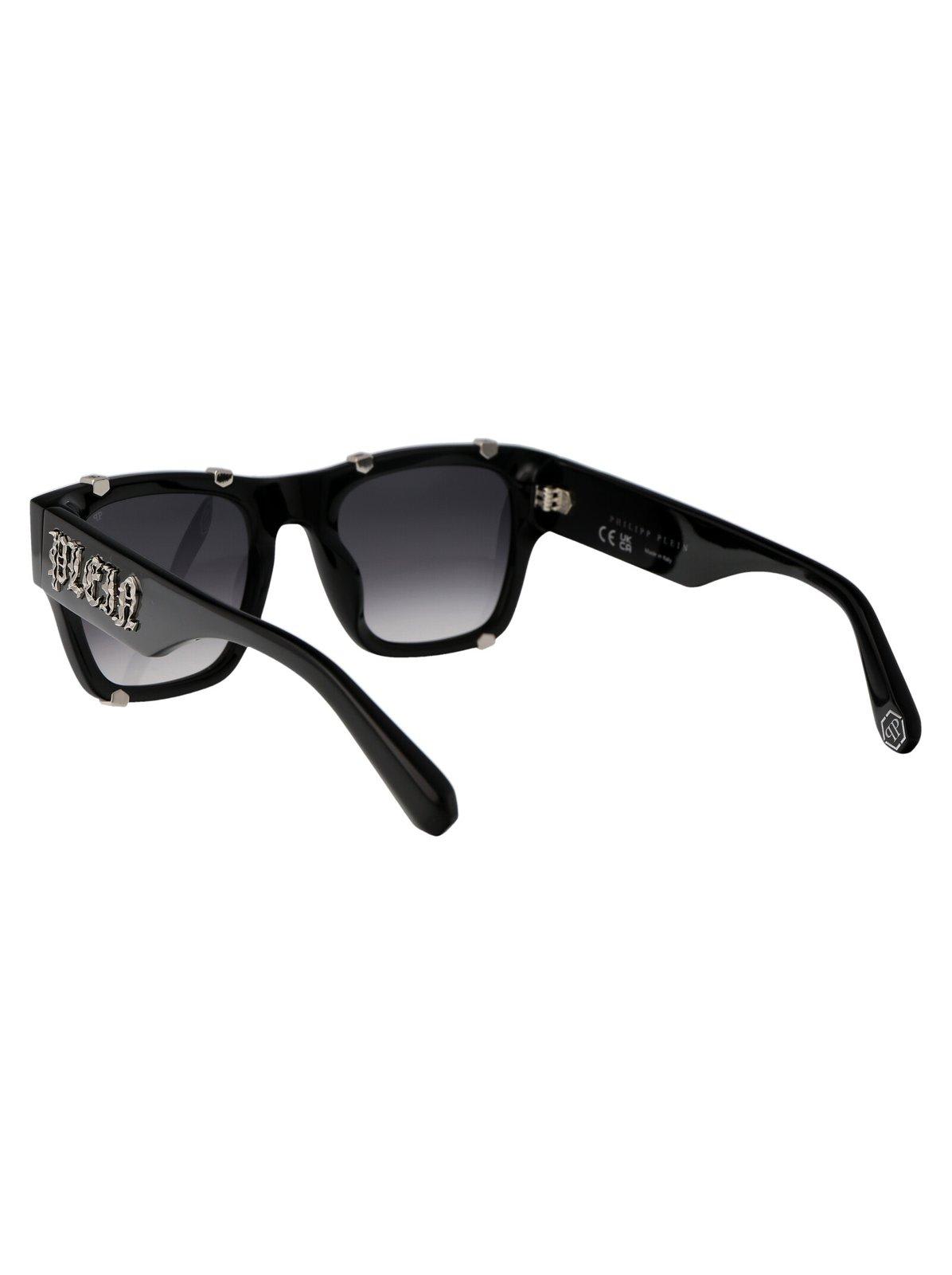 Shop Philipp Plein Square Frame Sunglasses In 0700