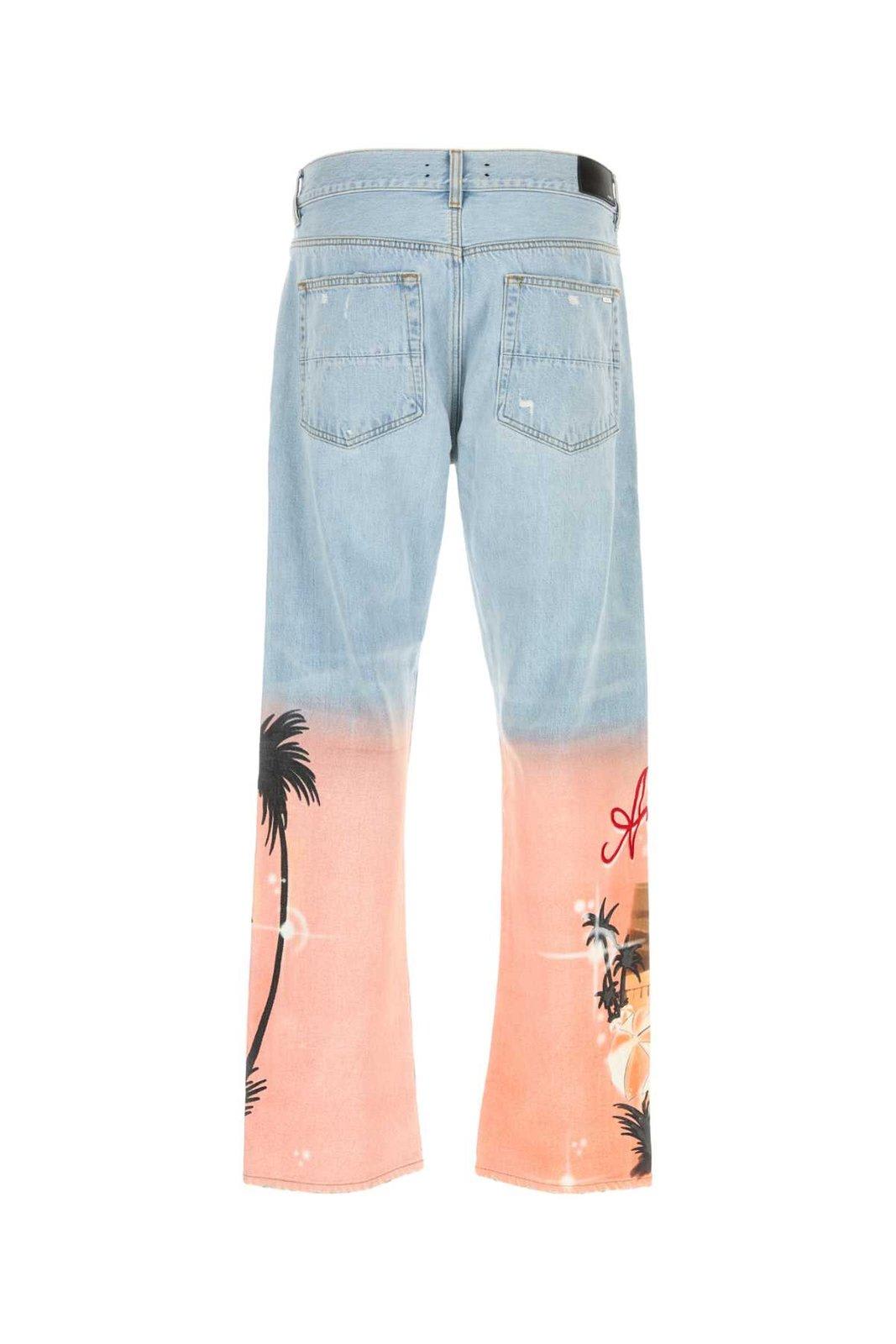 Shop Amiri Resort Club Straight-leg Jeans In Blue