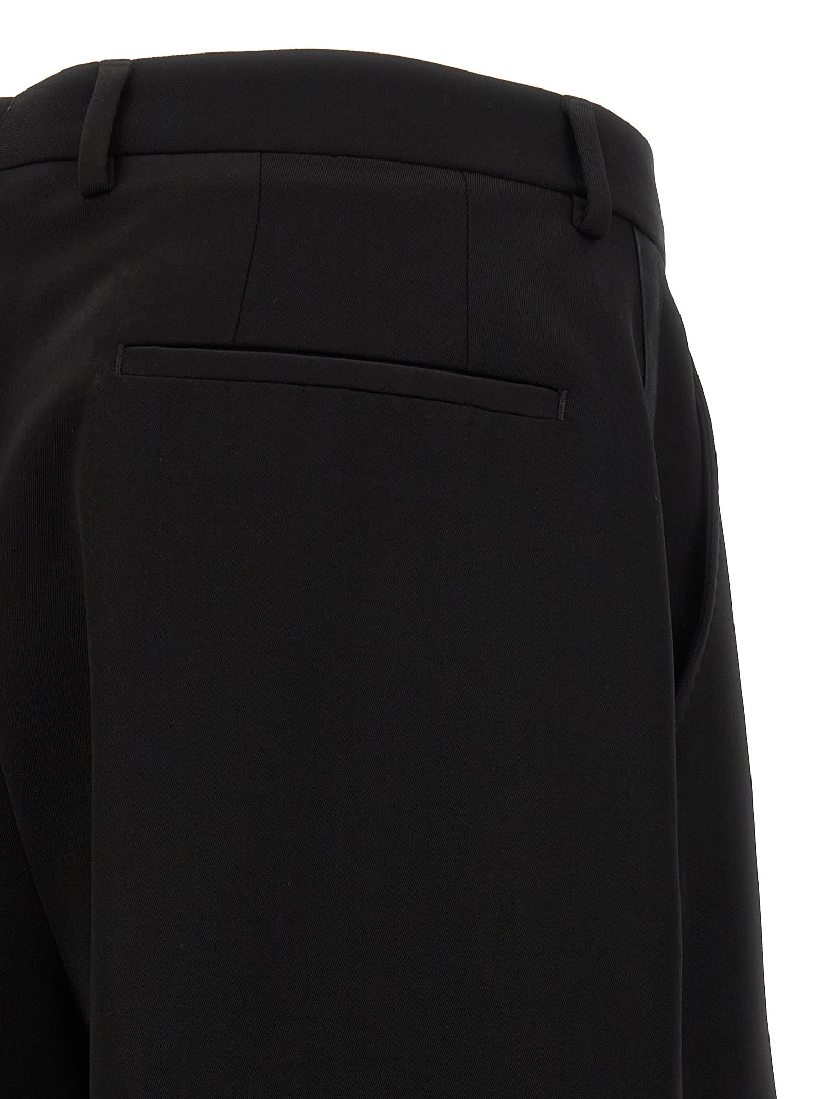 Dolce & Gabbana Men Satin Band Pants In Black