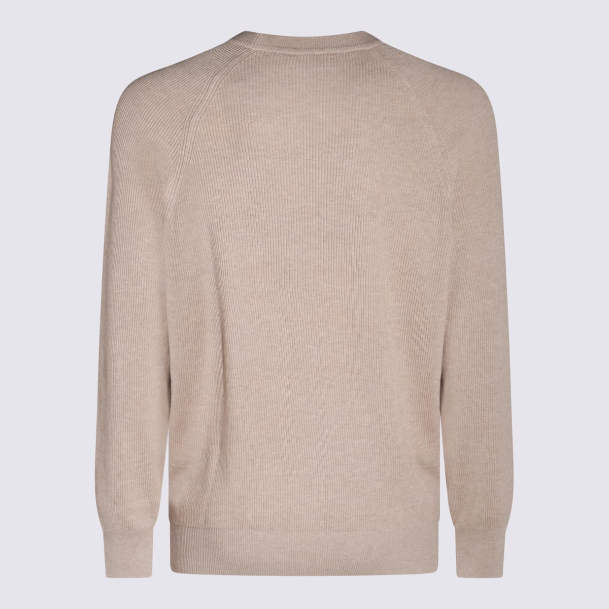 Shop Brunello Cucinelli Beige Cotton Knitwear