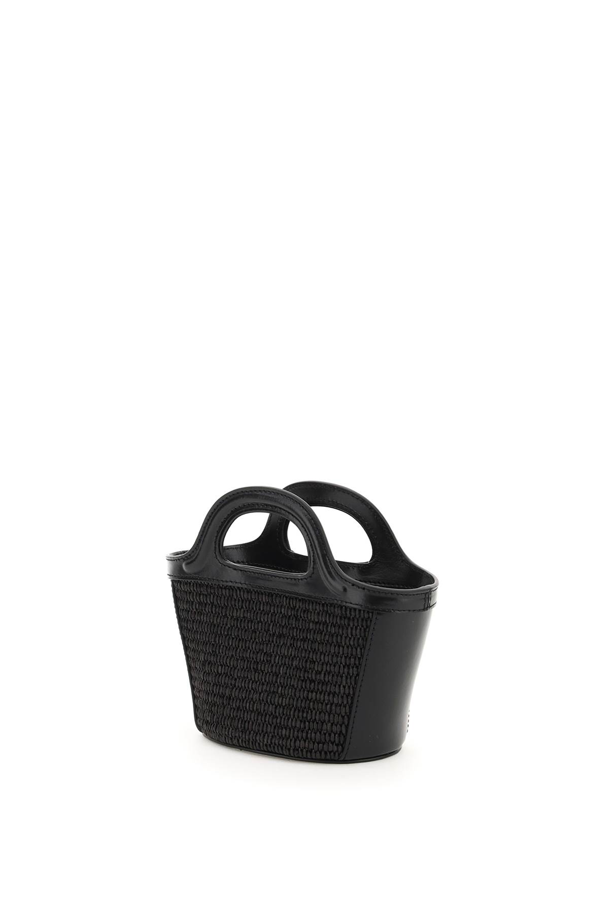 Shop Marni Micro Tropicalia Bucket Bag In Black (black)