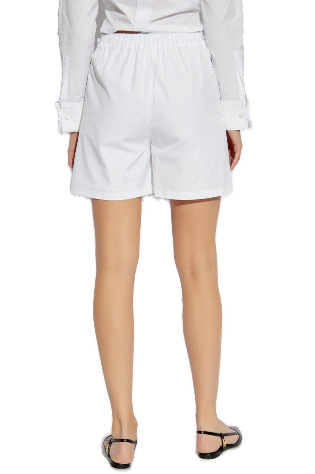 Max Mara Antiope Elasticated-waist Mini Shorts In White