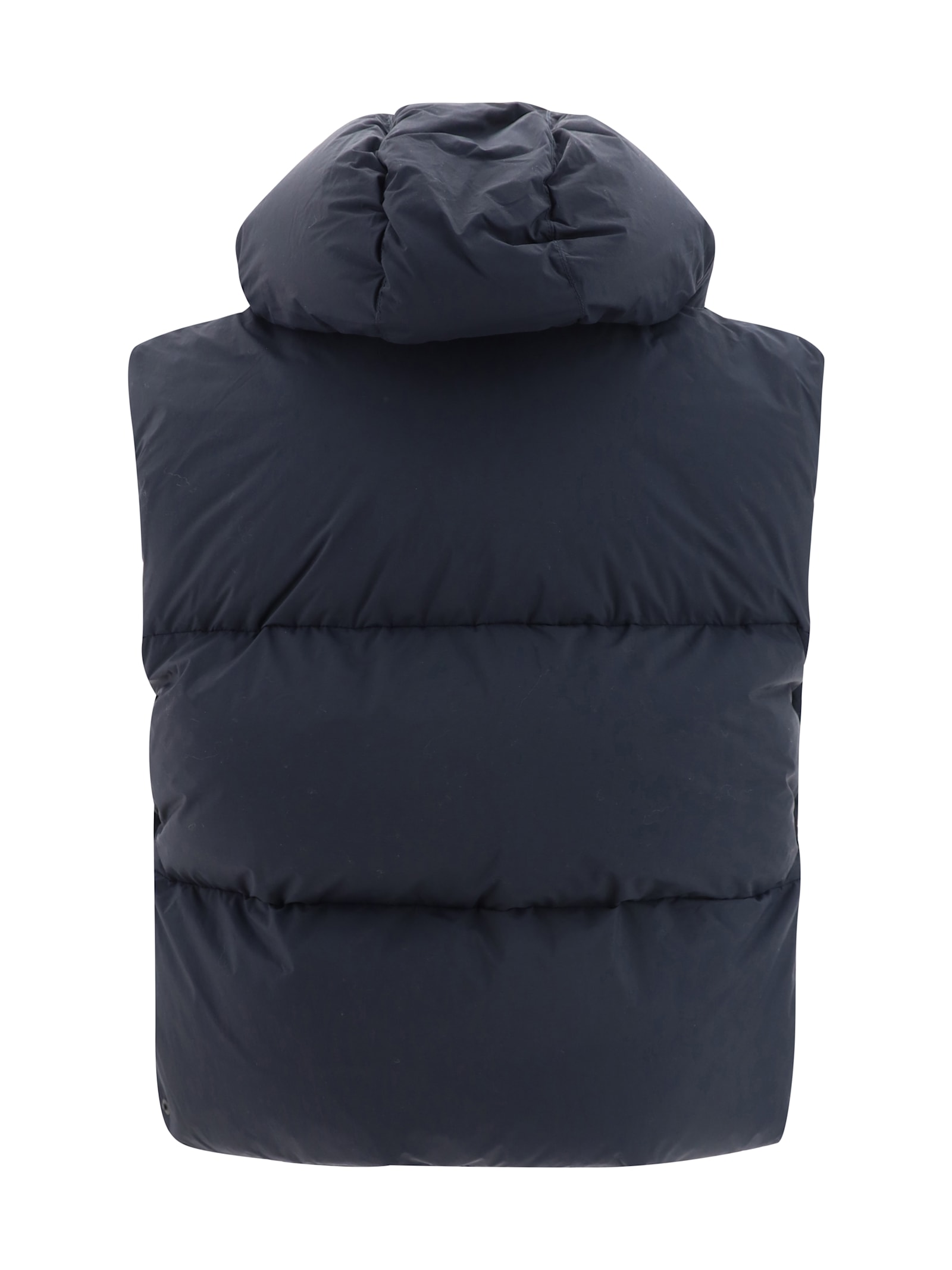 Shop Alaïa Puffer Vest In Noir Alaia