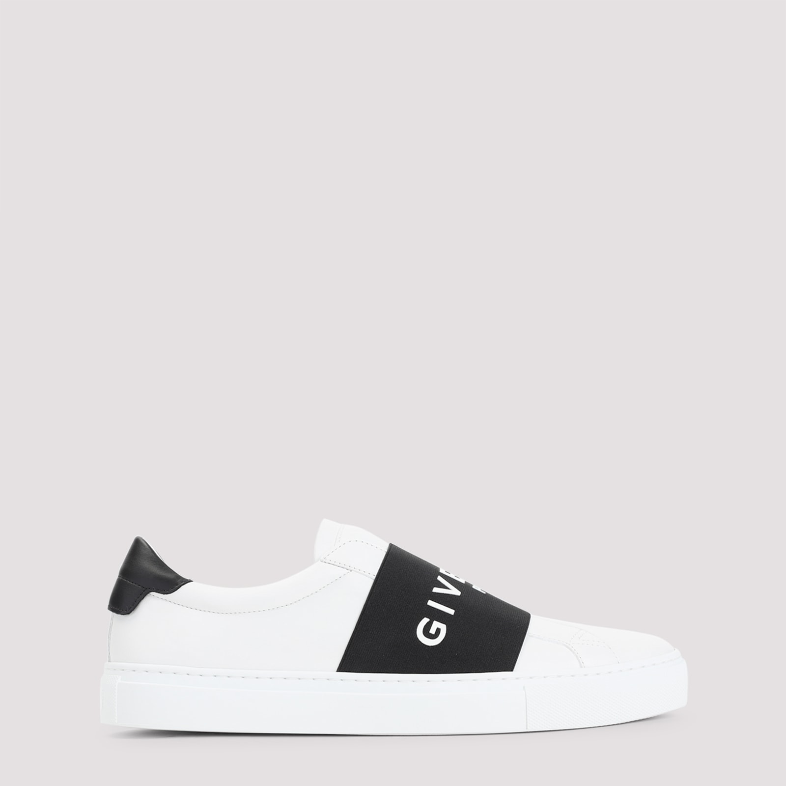 Givenchy Urban Street Sneakers In Leather With Elastic Band In White