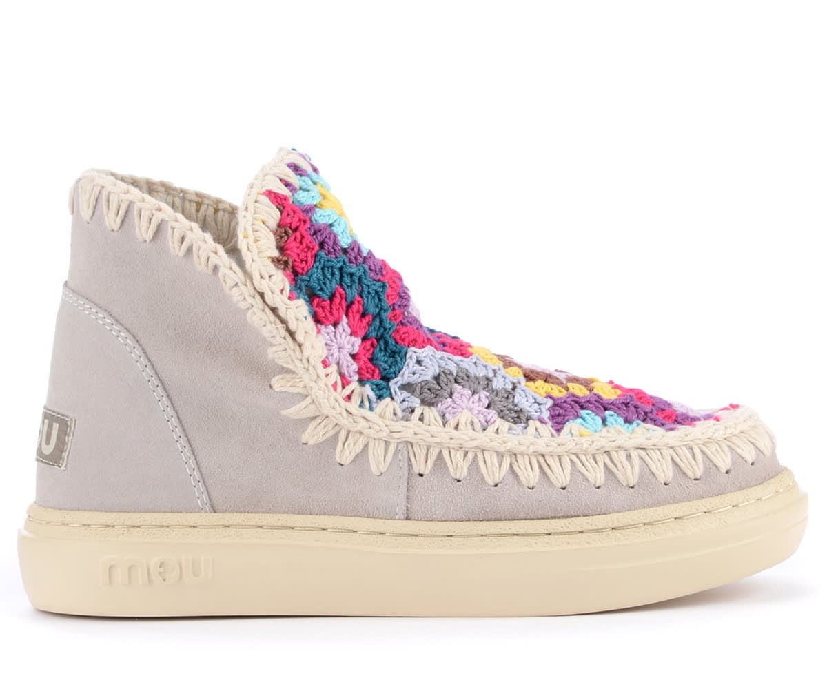 Mou Bold Sneaker Crochet Multicolor Ankle Boot