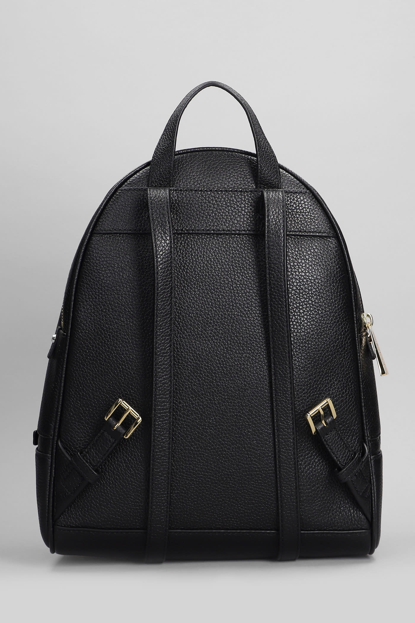 Shop Michael Kors Rhea Backpack In Black Leather