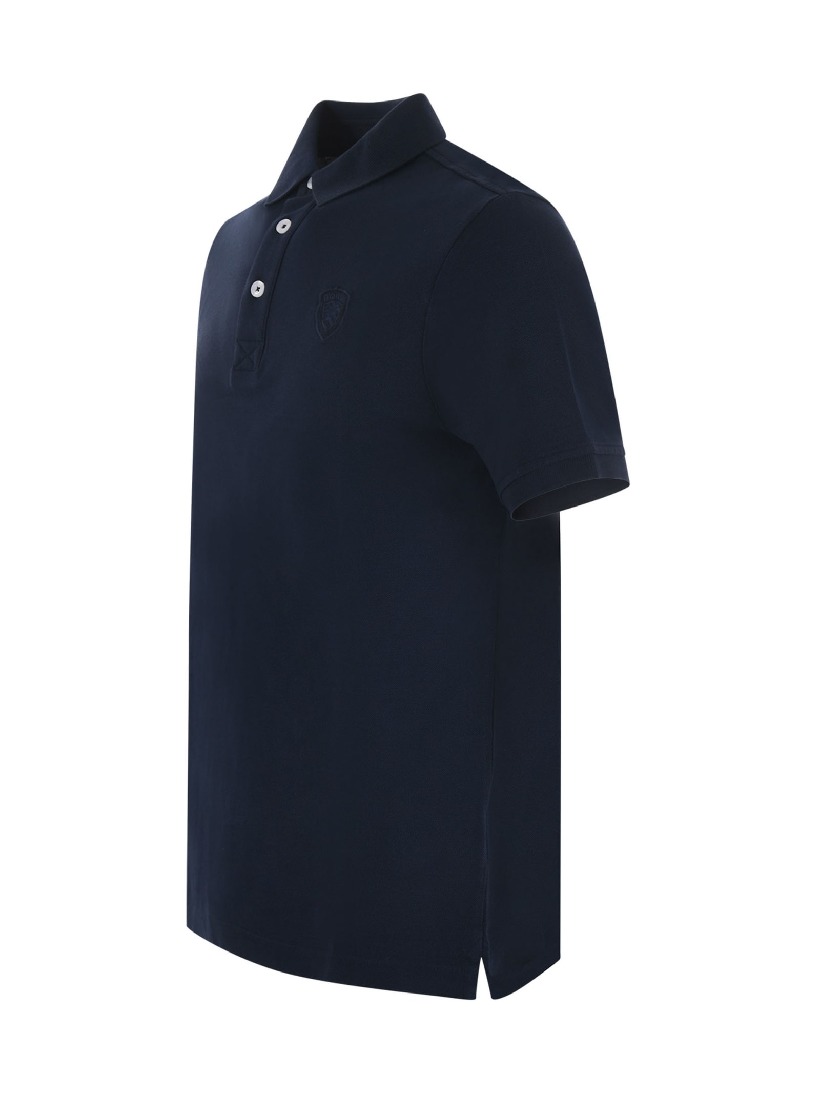 Shop Blauer Polo Shirt In Blu Scuro