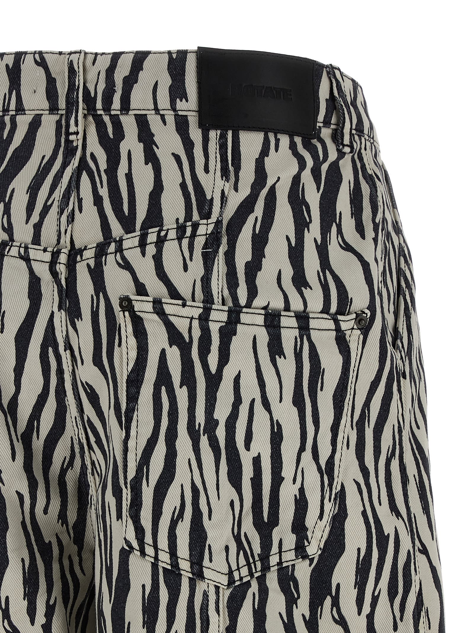 Rotate Birger Christensen Printed Cotton Twill Cargo Pants In Multi