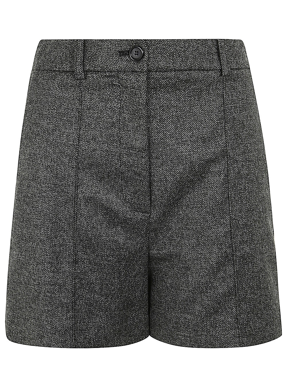 Shop Pinko Foglio Flannel Shorts In Black Grey