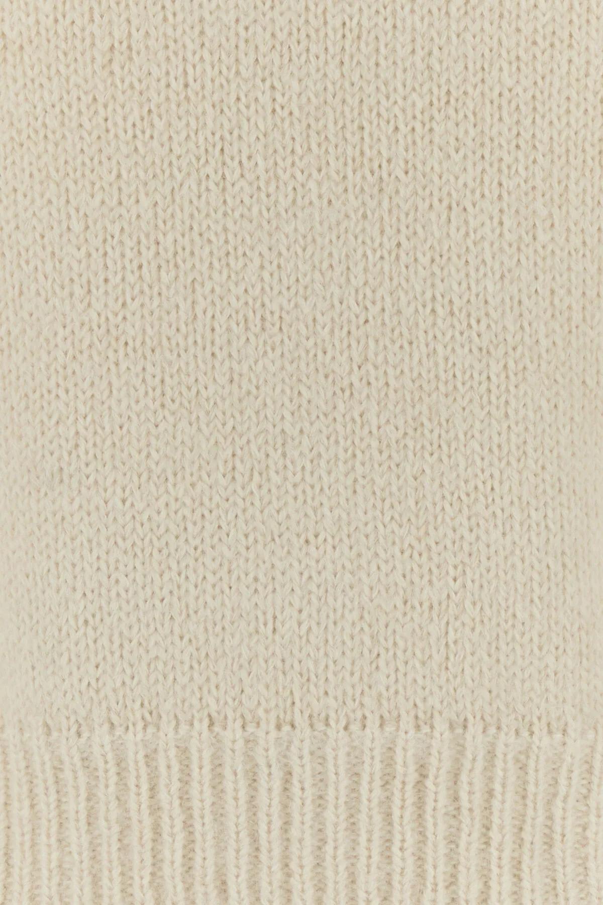 JIL SANDER IVORY ALPACA BLEND SWEATER 