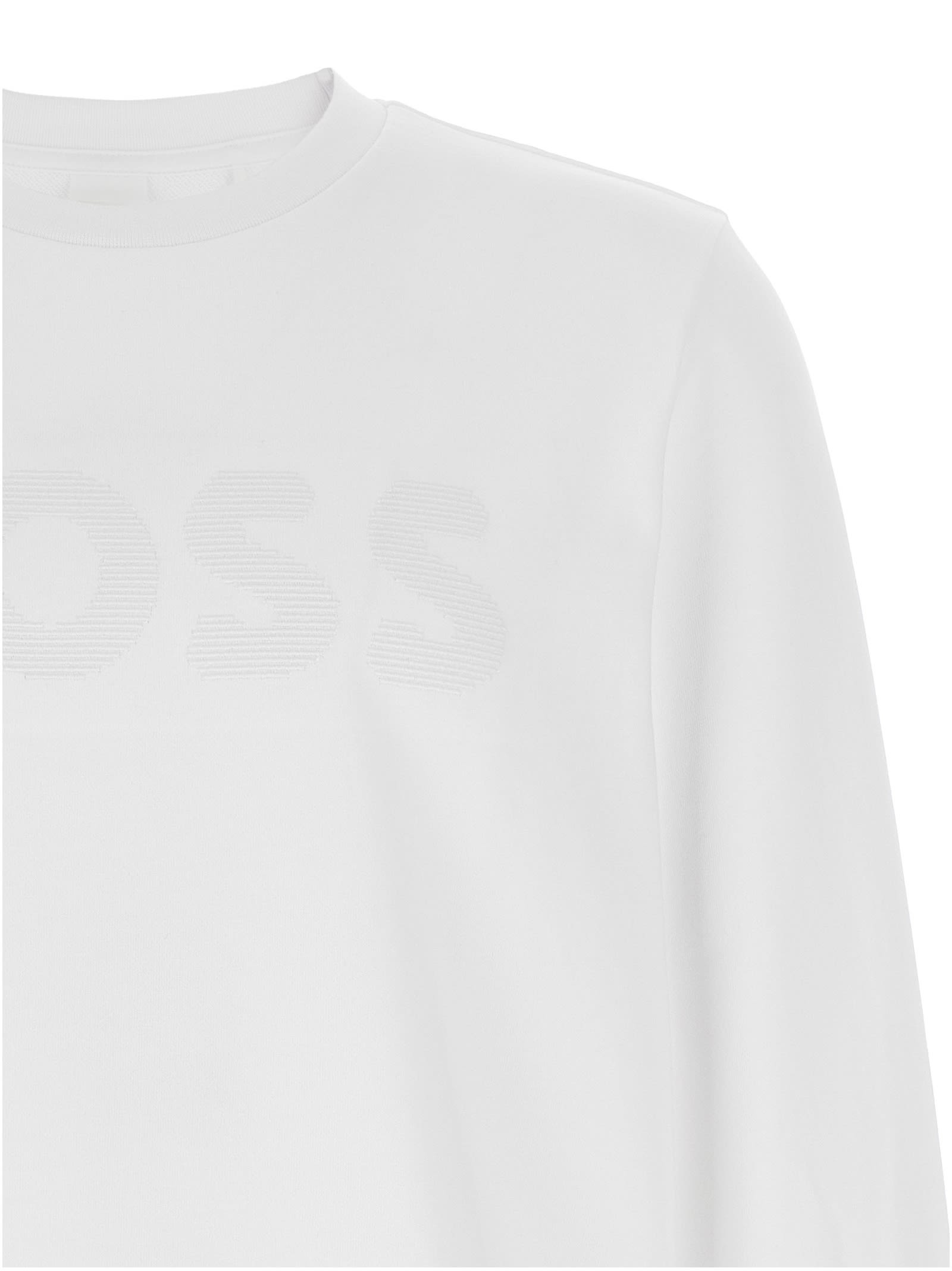 Hugo Boss Soleri 120 Sweatshirt White In White