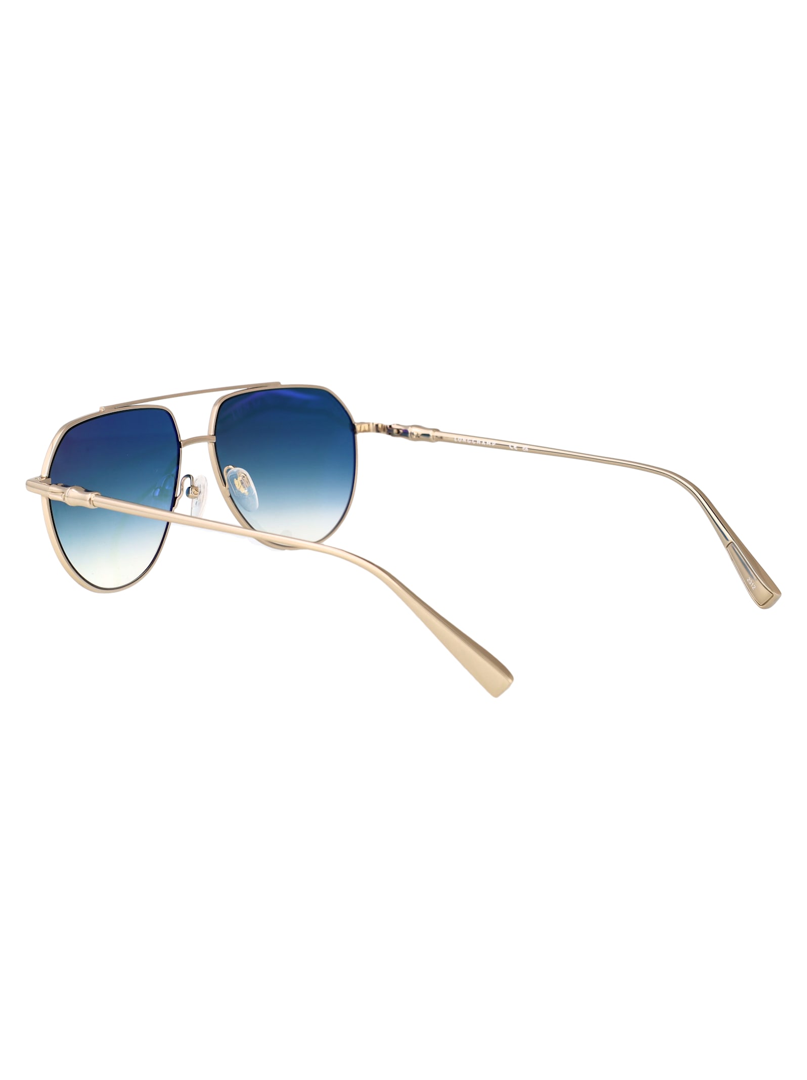Longchamp Metal-frame Gradient Sunglasses In Gold
