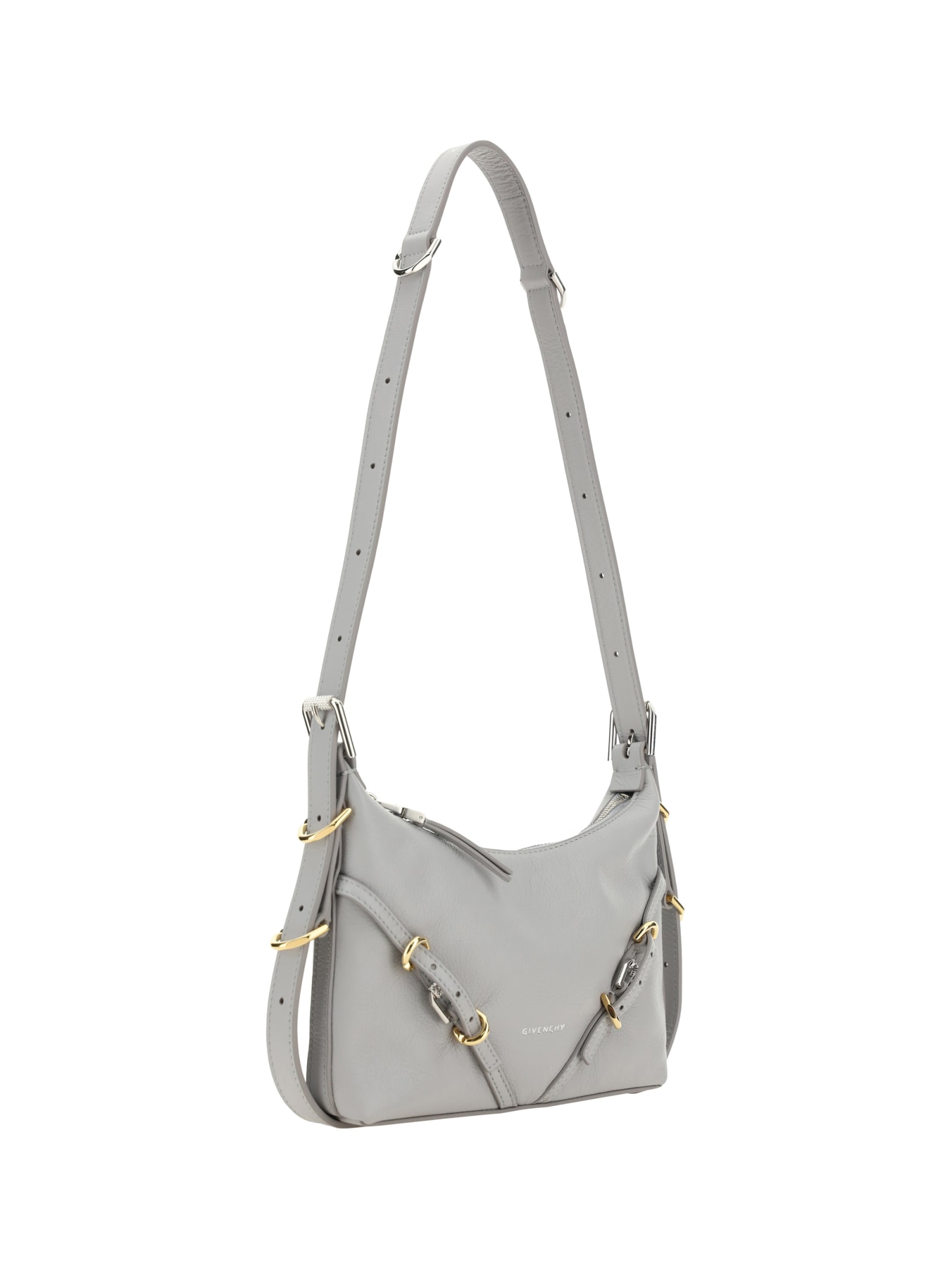 Shop Givenchy Voyou Shoulder Bag In Grey