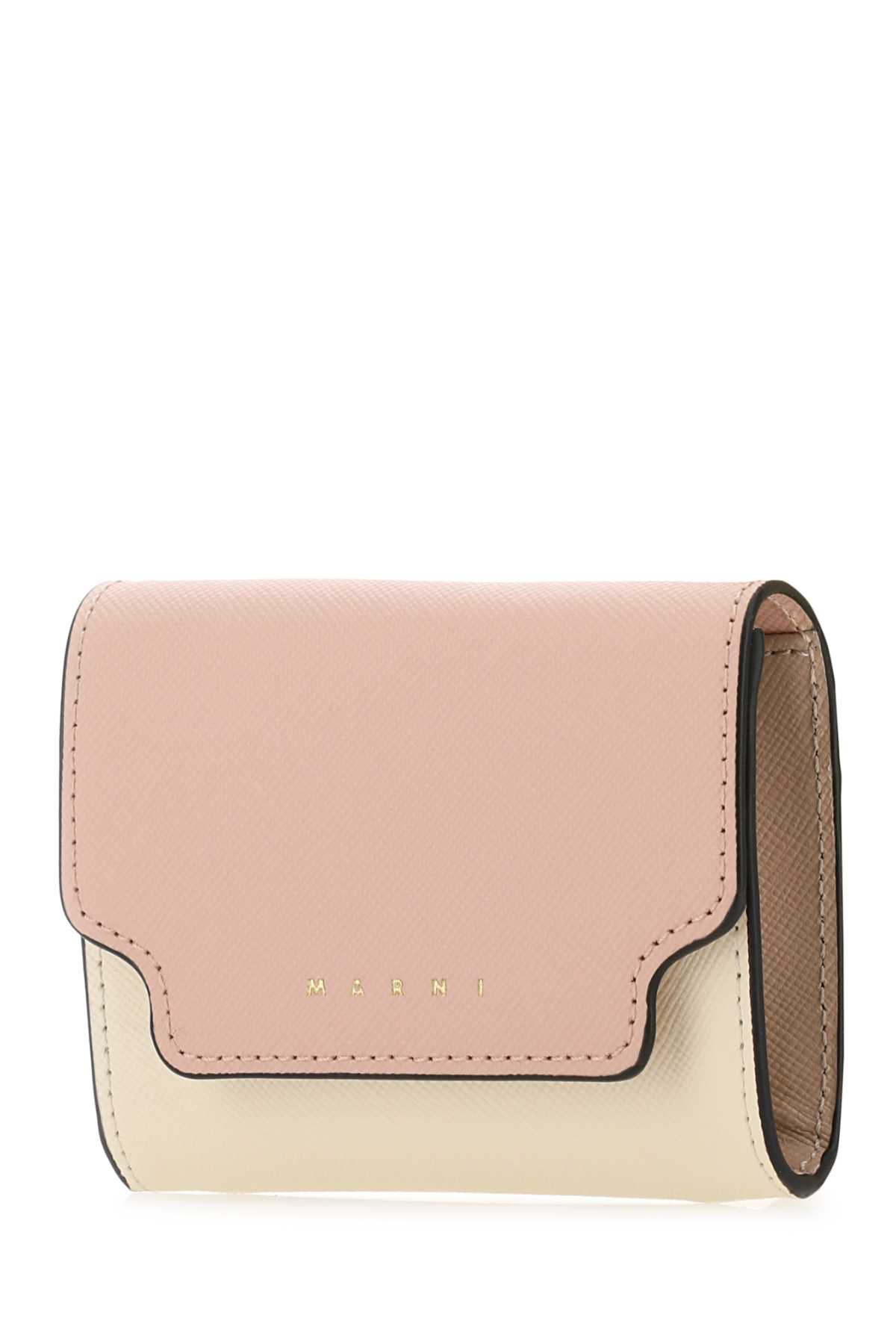 Shop Marni Two-tone Leather Coin Purse In Z605m