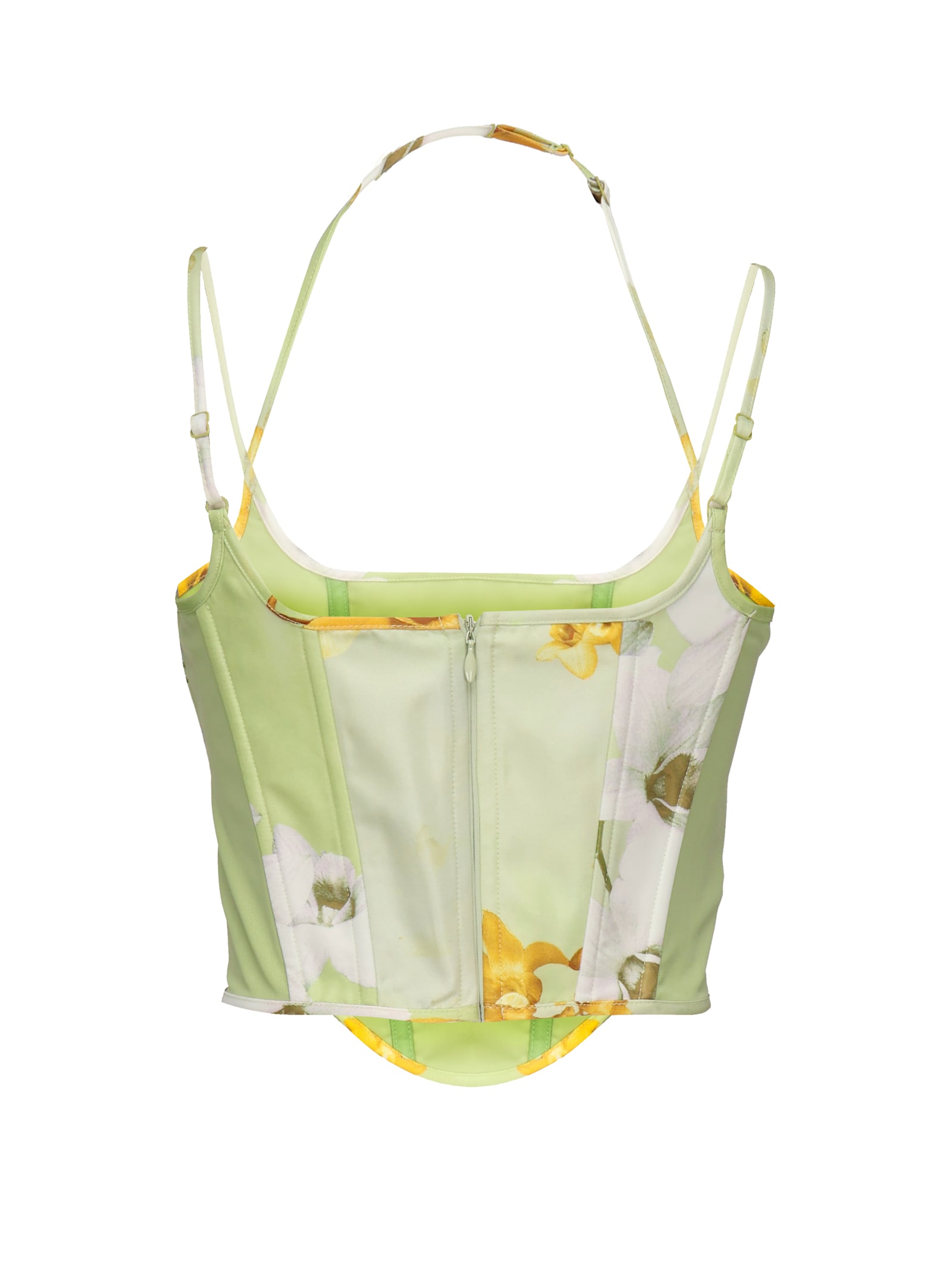 Pinko Sleeveless Bustier Top In Green