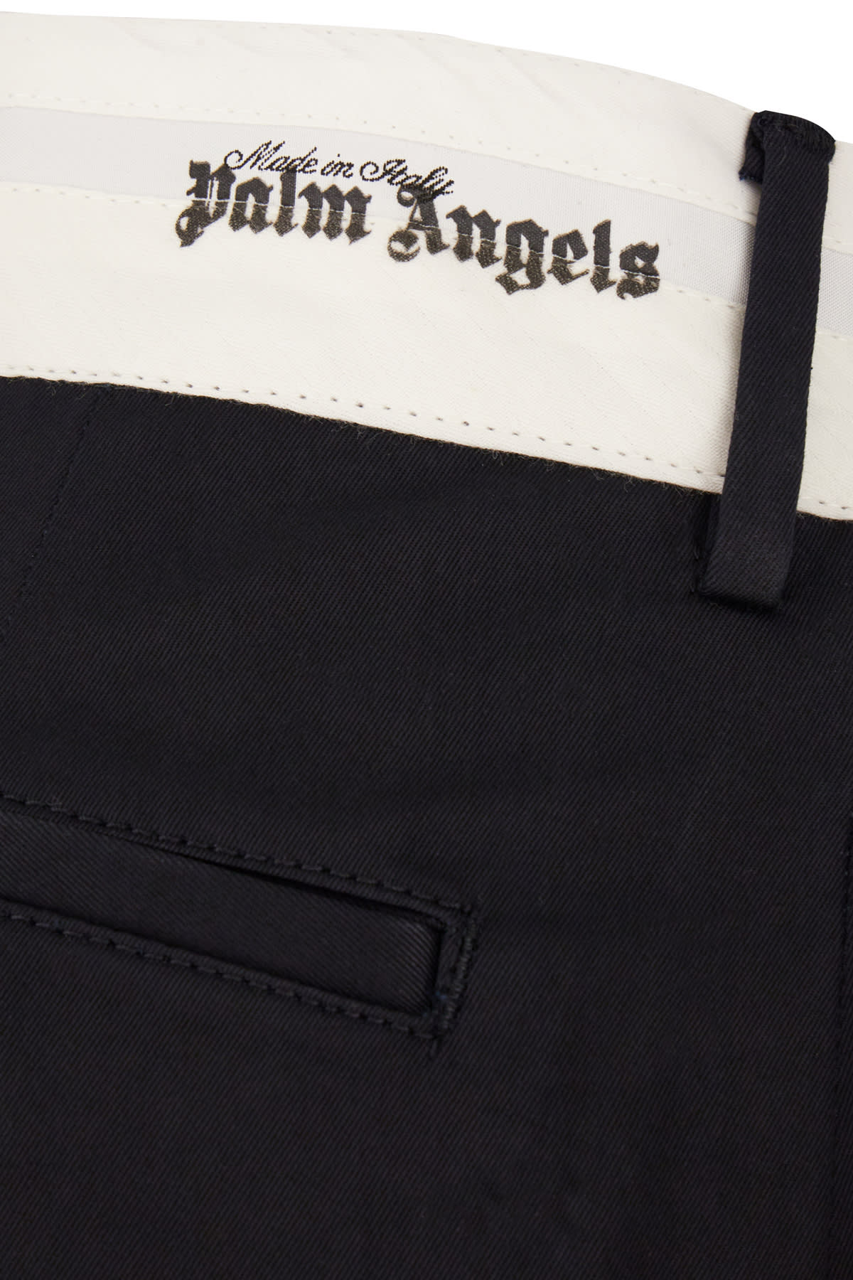 Shop Palm Angels Black Cotton Pants