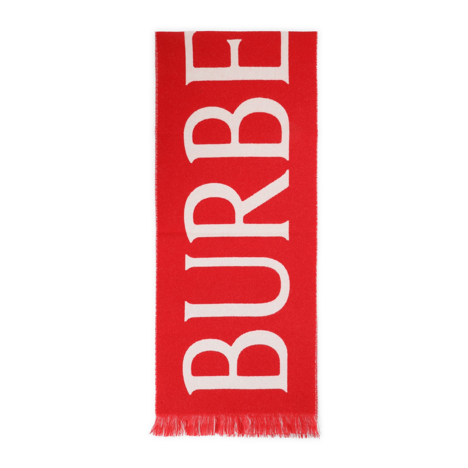 Burberry Logo Scarf In Red