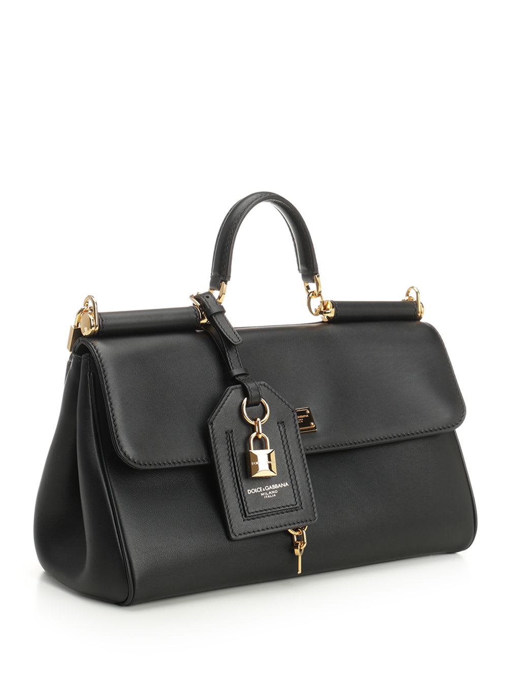 Dolce & Gabbana Medium My Sicily Handbag In Black