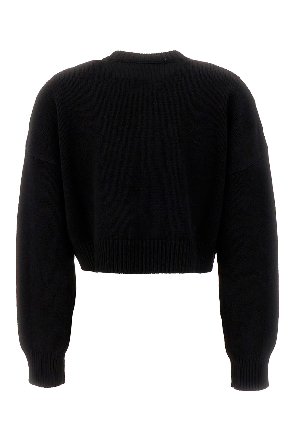 DOLCE & GABBANA BLACK WOOL BLEND SWEATER 