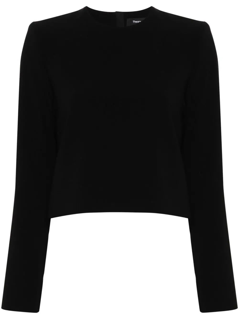 Shop Theory Admiral Long Sleeve Minimal Top In Black