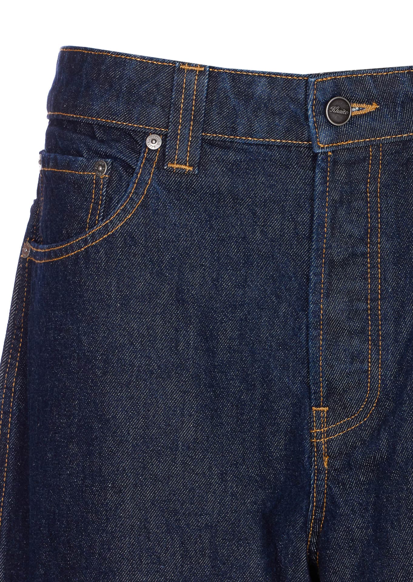Khaite Bonnie High-waisted Wide-leg Jeans In Blue