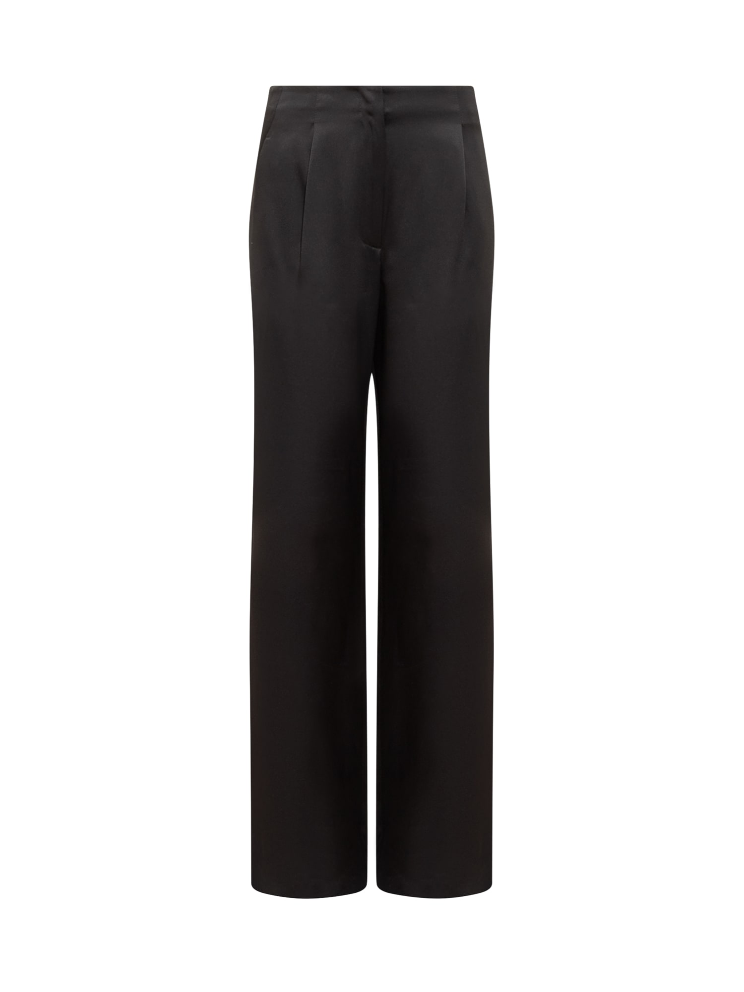 Shop Msgm Palazzo Trousers In Black