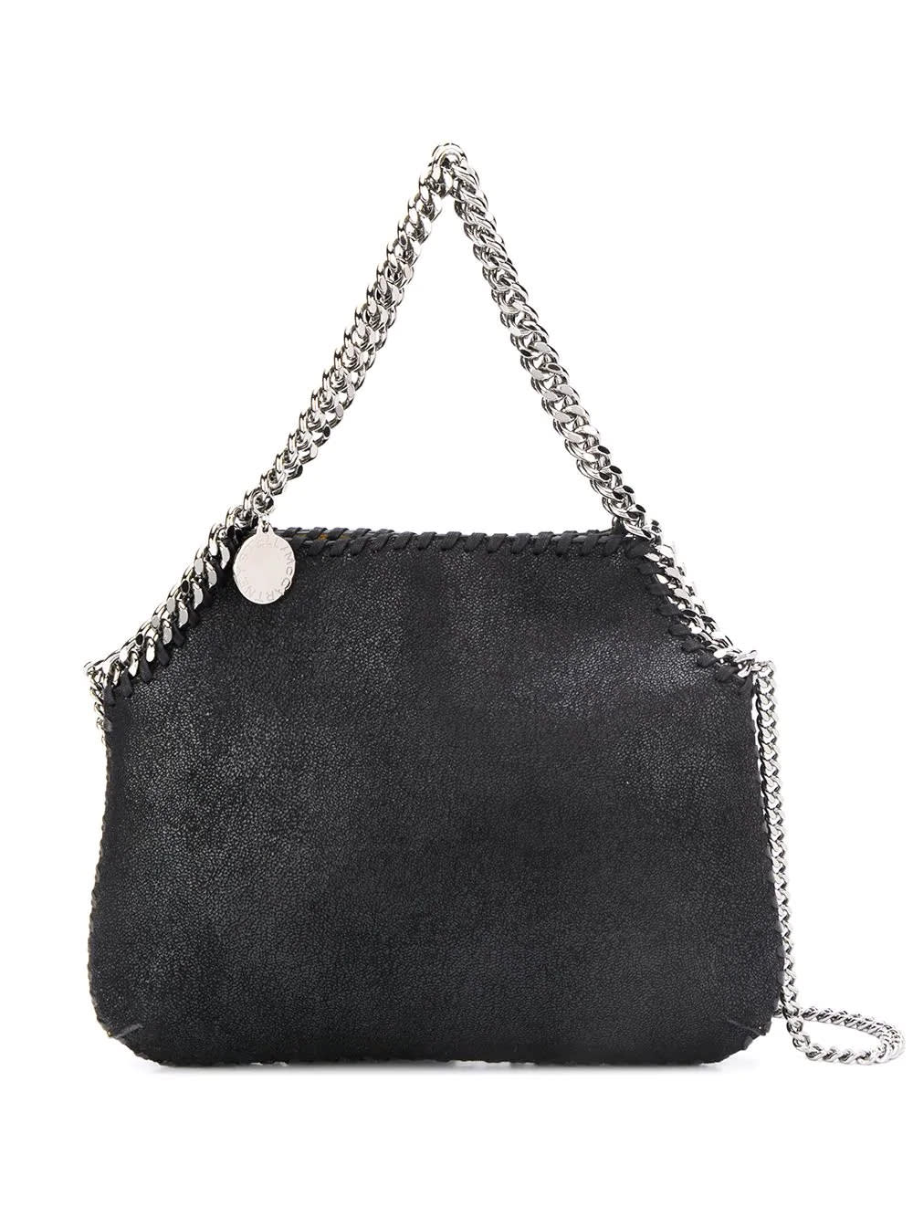Stella McCartney Black And Silver Falabella Mini Shoulder Bag
