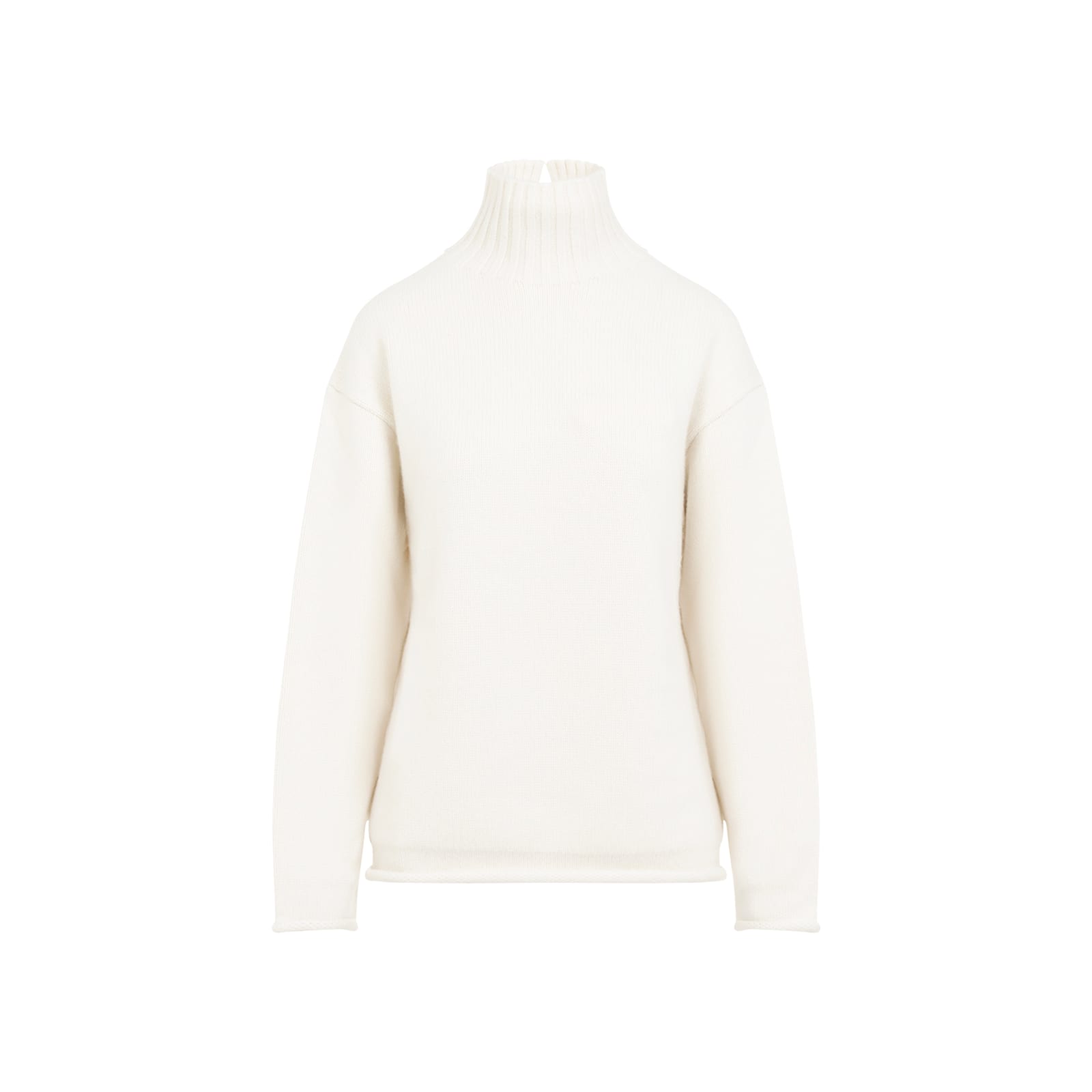 Shop Bottega Veneta Cashmere Sweater In Chalk