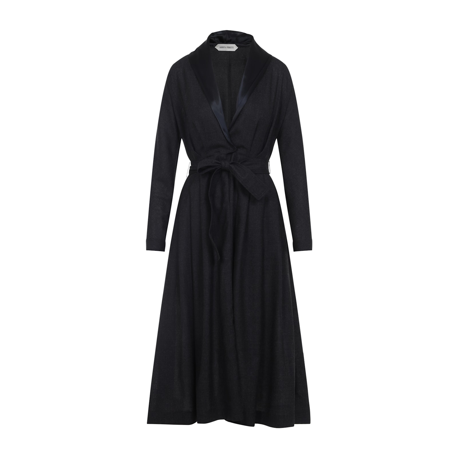 Alberta Ferretti Alberta Ferreti Virgin Wool Midi Dress In Black