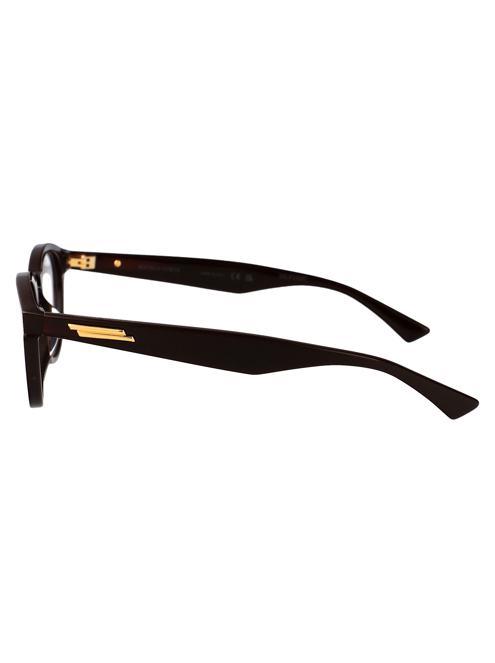Bottega Veneta Bv1339ok Glasses In Brown-brown-transparent