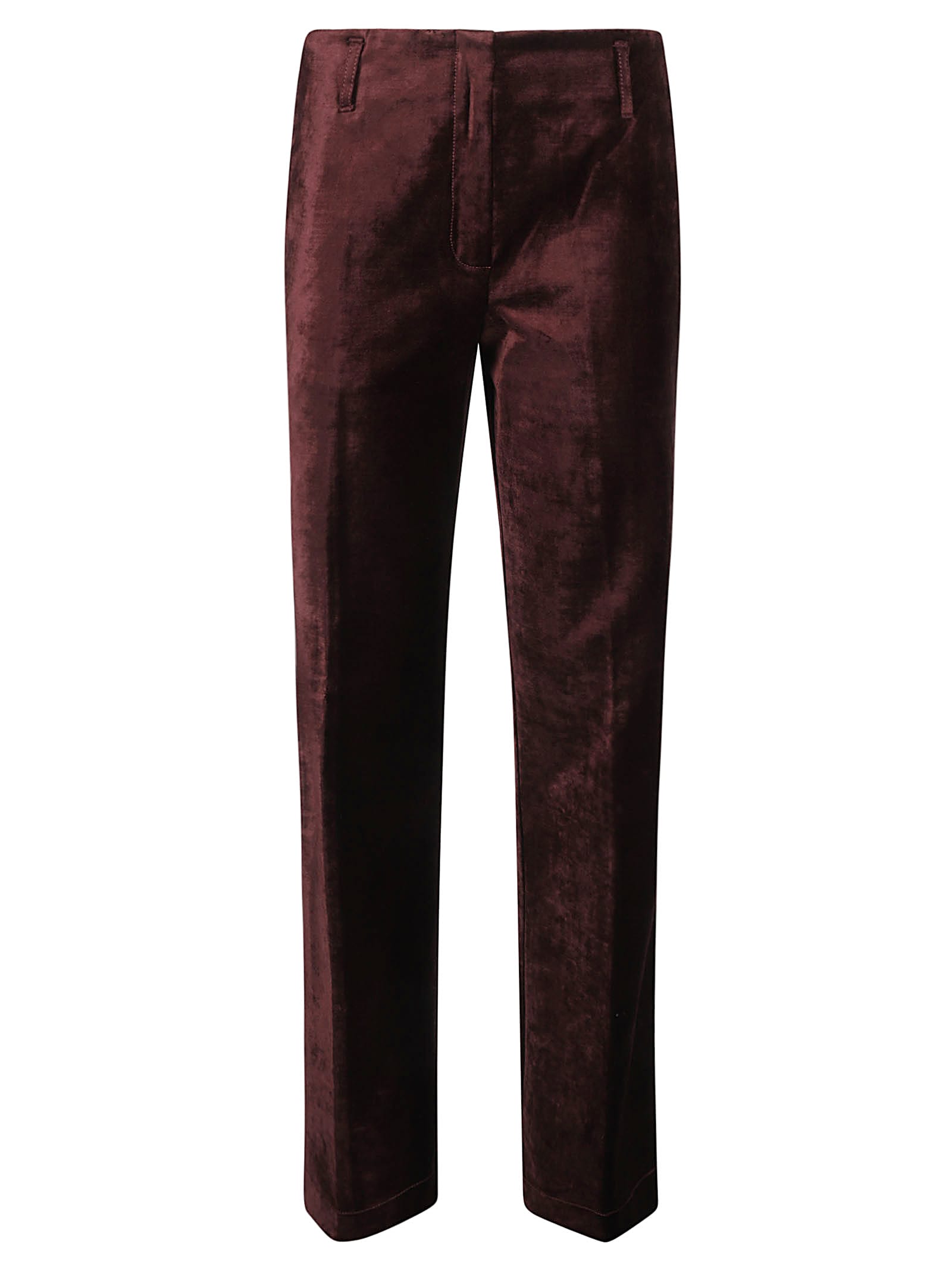 Shop Forte Forte Concealed Trousers In Bordeaux