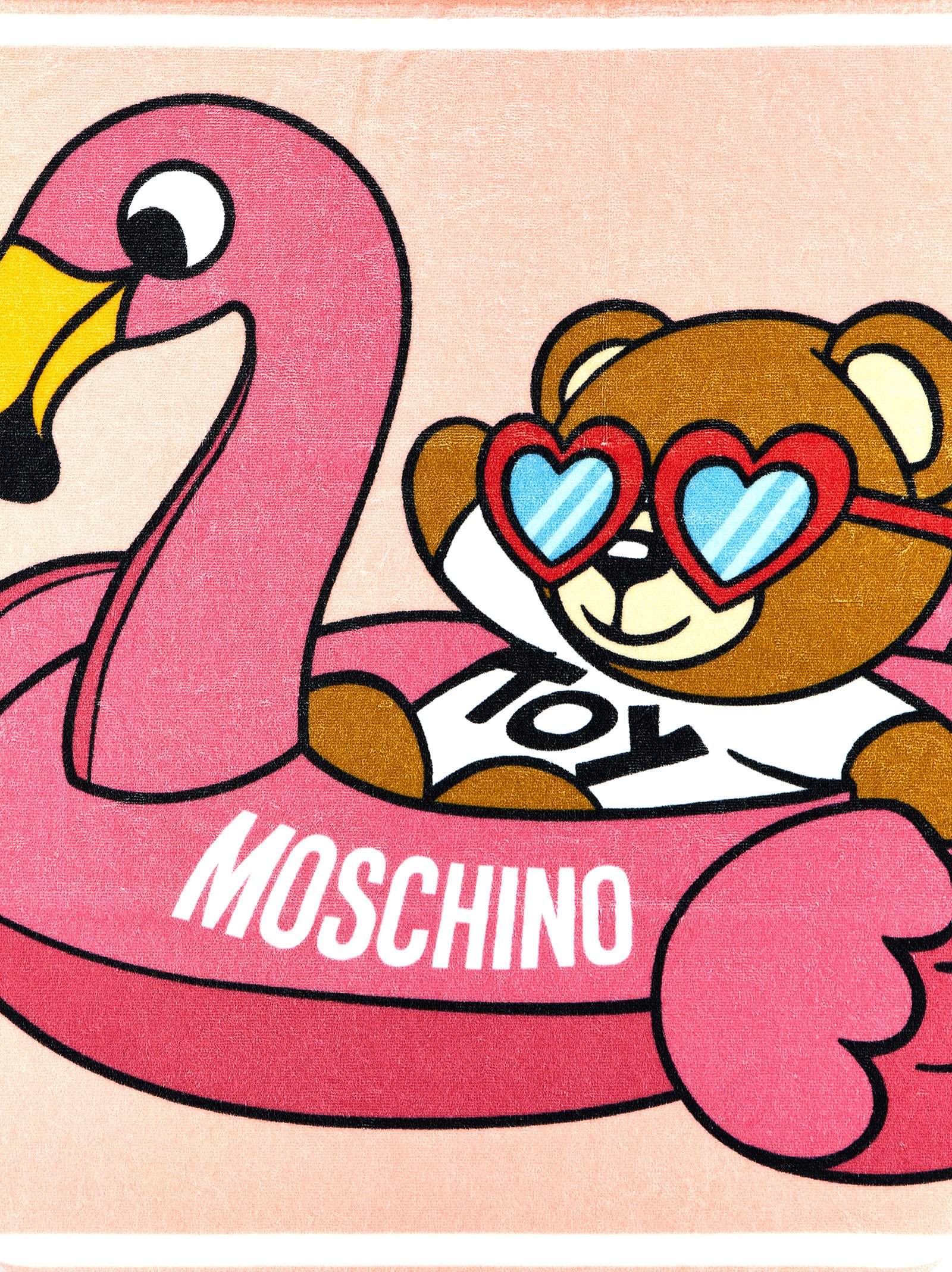 Shop Moschino Beach Towel Teddy In Pink