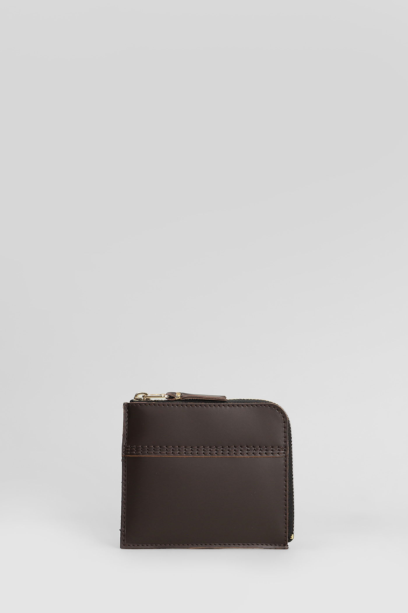 Comme Des Garçons Zip-around Leather Wallet In Brown
