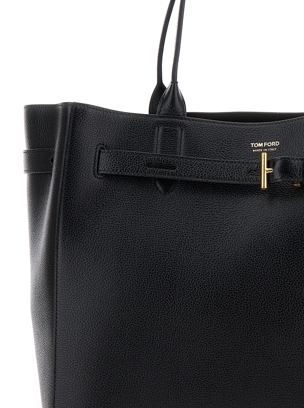 Shop Tom Ford Classic Top Handle Tote In Black