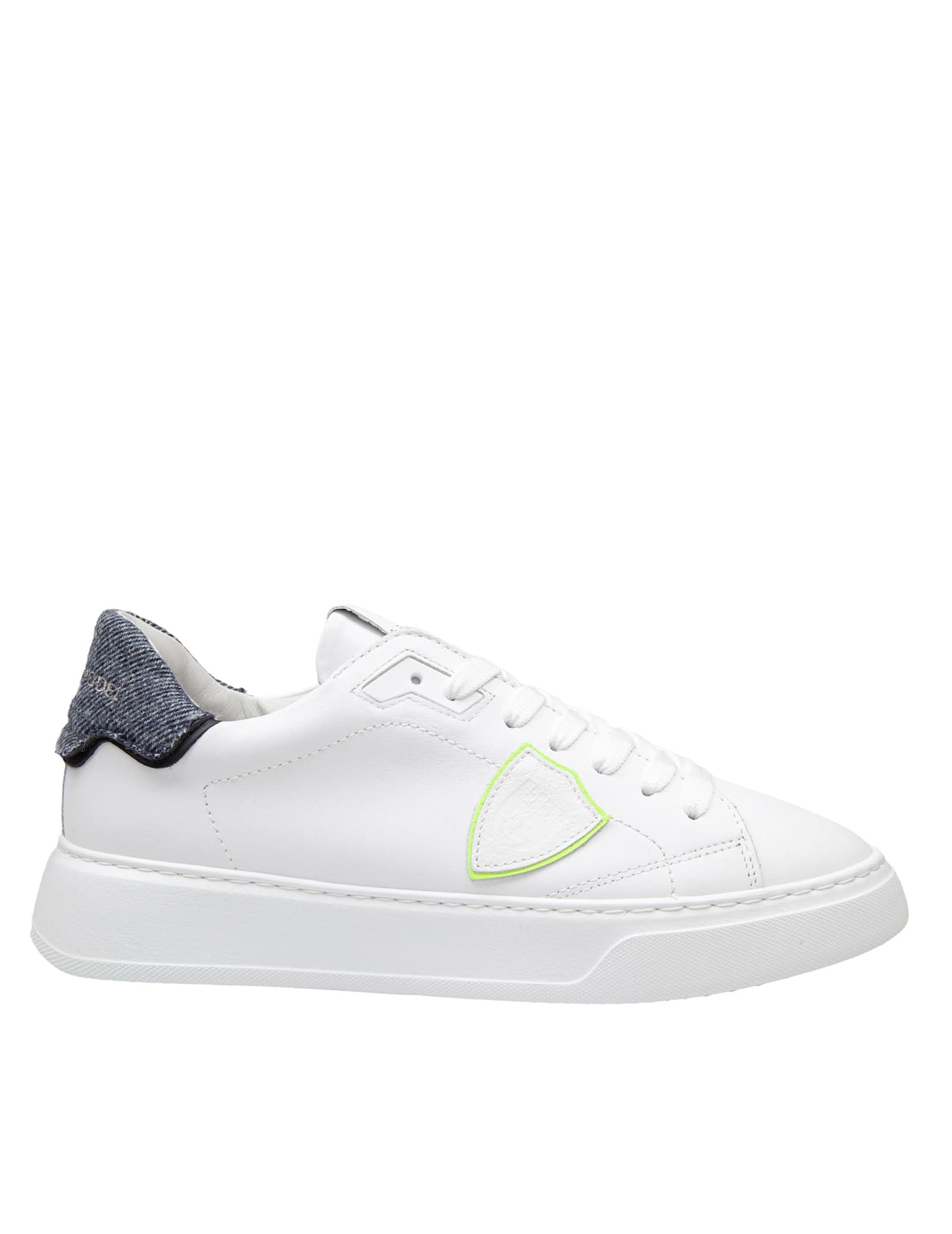 Sneakers Temple Low In Leather Color White And Jeans