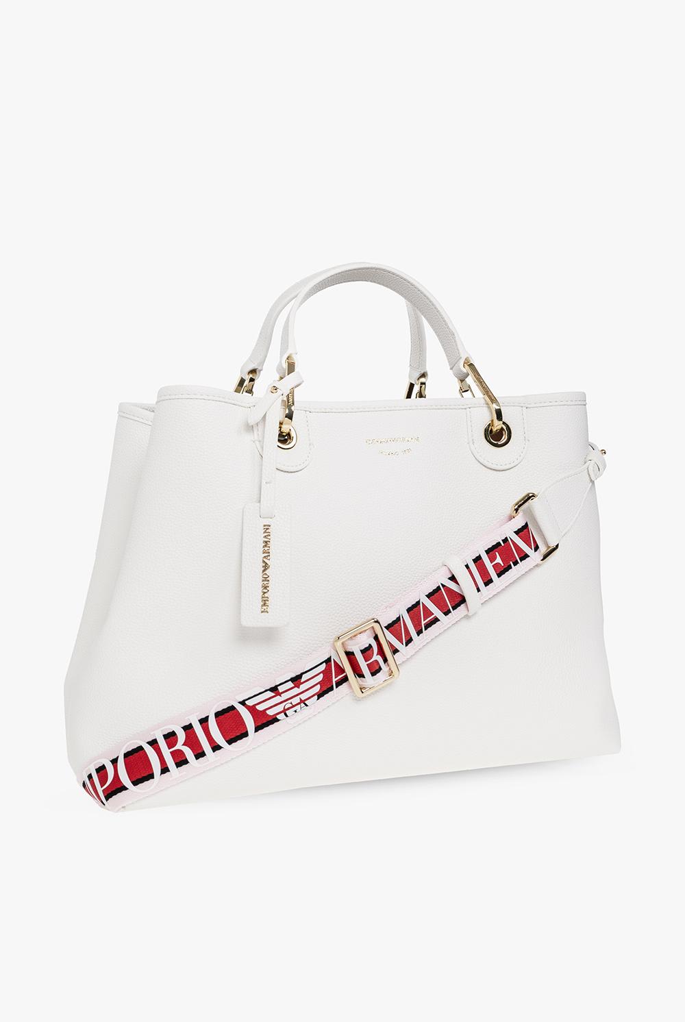 Shop Emporio Armani Shopper Bag In White
