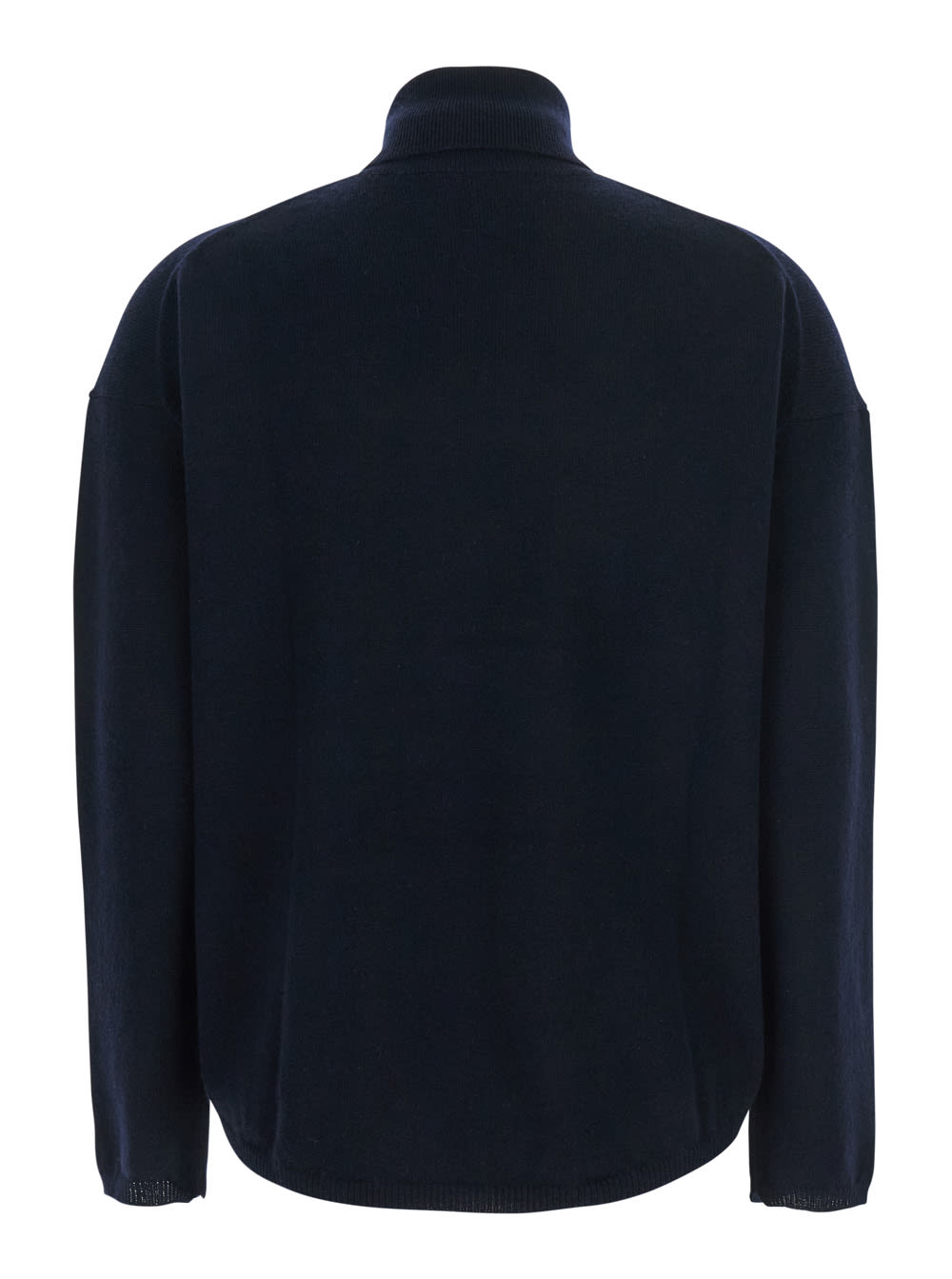 Allude High-neck Cashmere Sweater In Blue