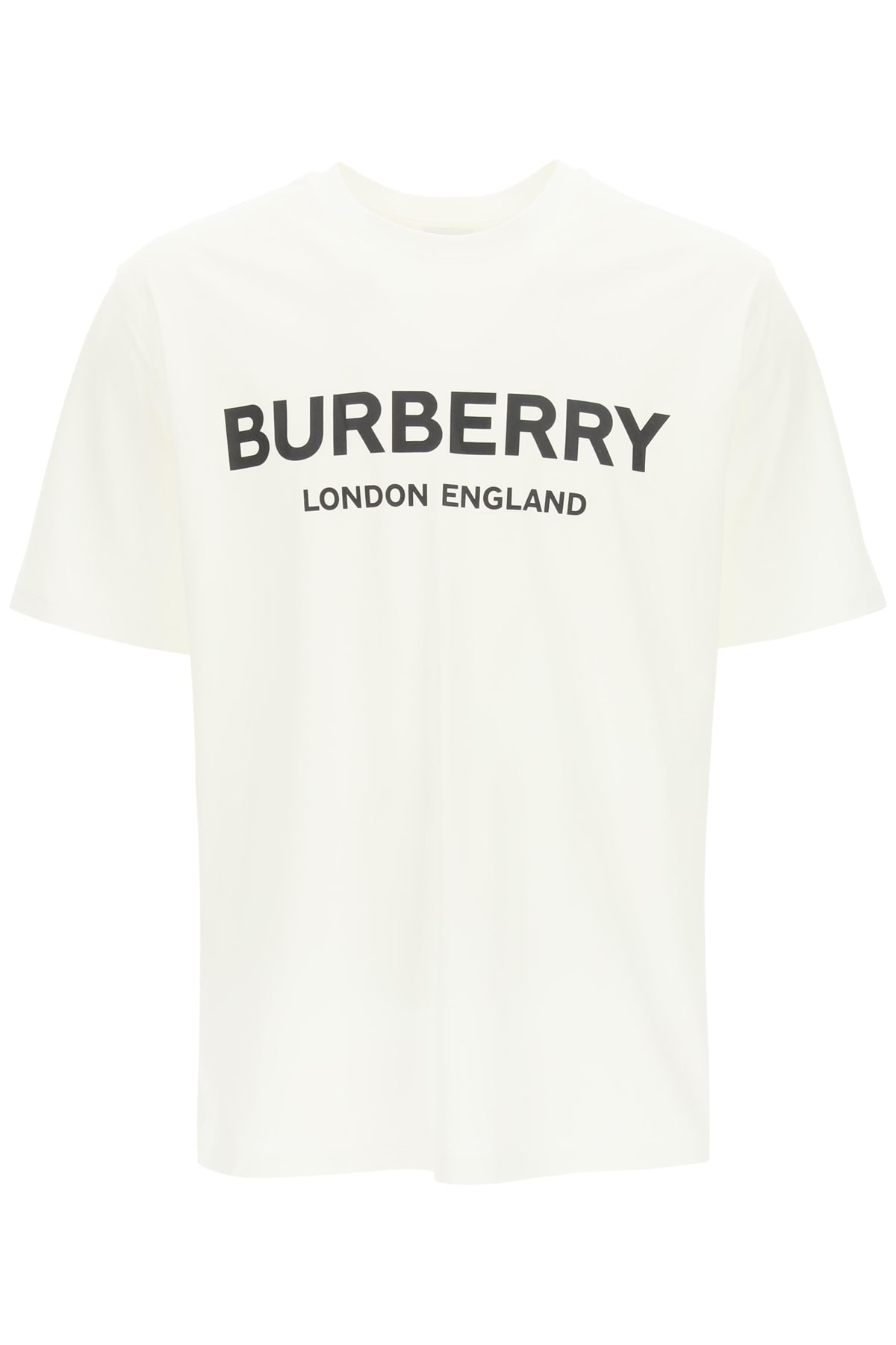 Burberry Logo Print Cotton Jersey T-shirt In White | ModeSens